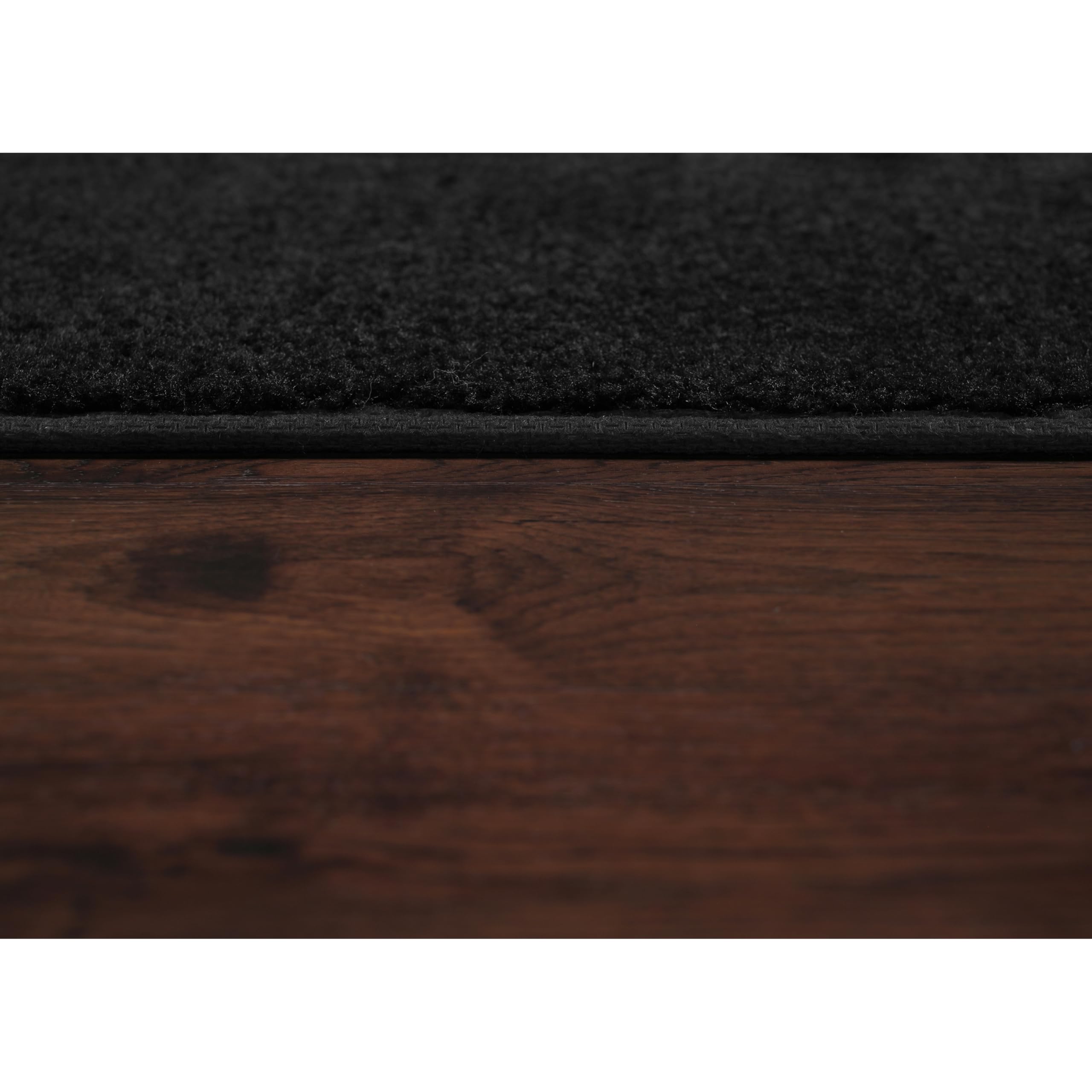 Garland Rug Traditional Nylon Washable Black 5-Piece Bathroom Rug Set - Soft, Absorbent & Stylish Non-Slip Mats for Bath, Shower & Vanity Areas