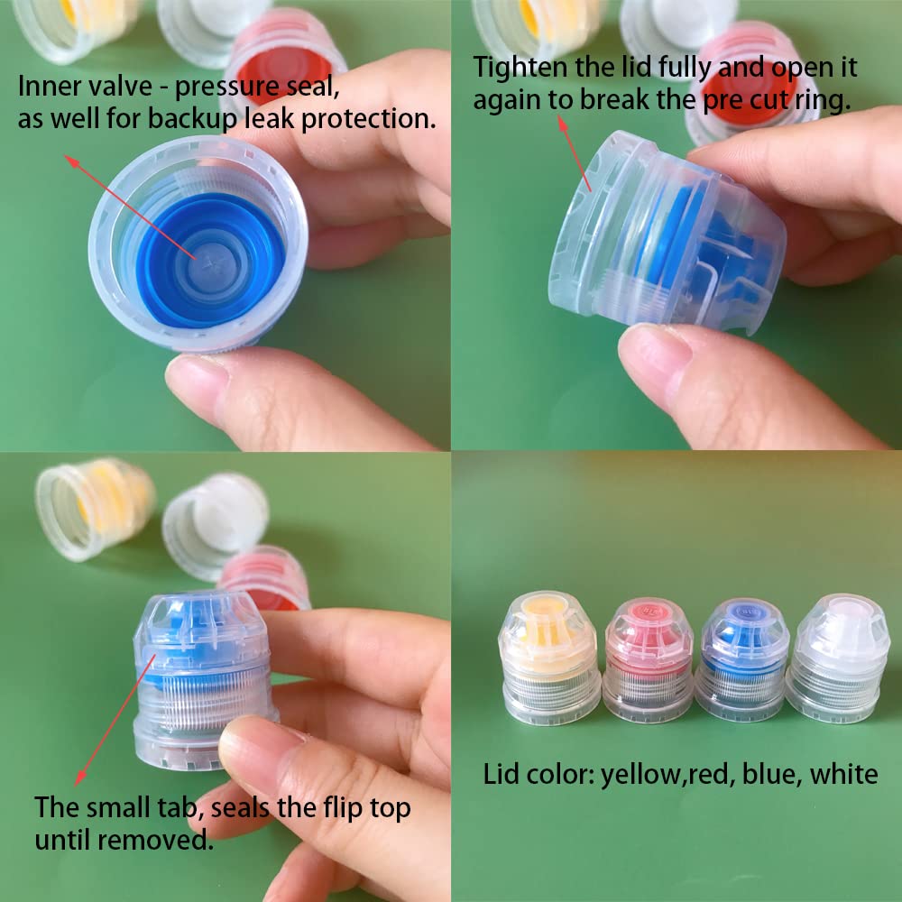 4pcs Leakproof Honey Squeeze Bottles for Travel & Camping - Salad Dressing, Oils, Ketchup