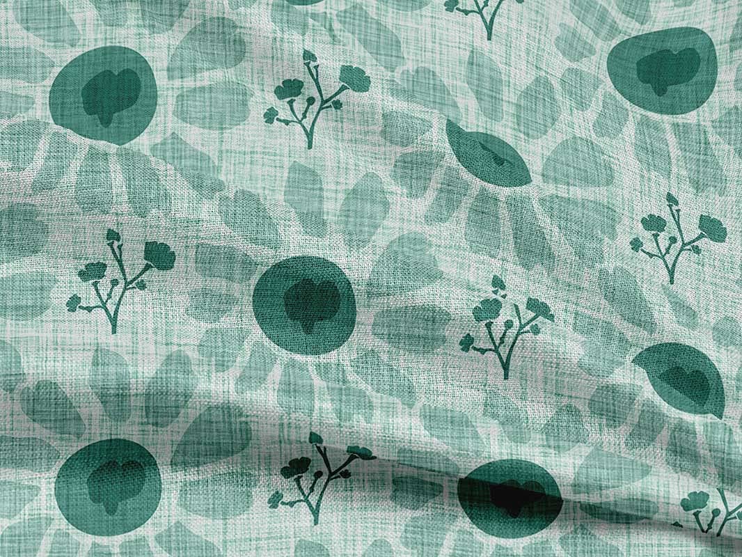 oneOone Rayon Mint Fabric Block - Printed DIY Clothing Sewing Supplies by The Yard (56 Inch Wide) - Perfect for Dresses, Skirts & Home Decor Projects