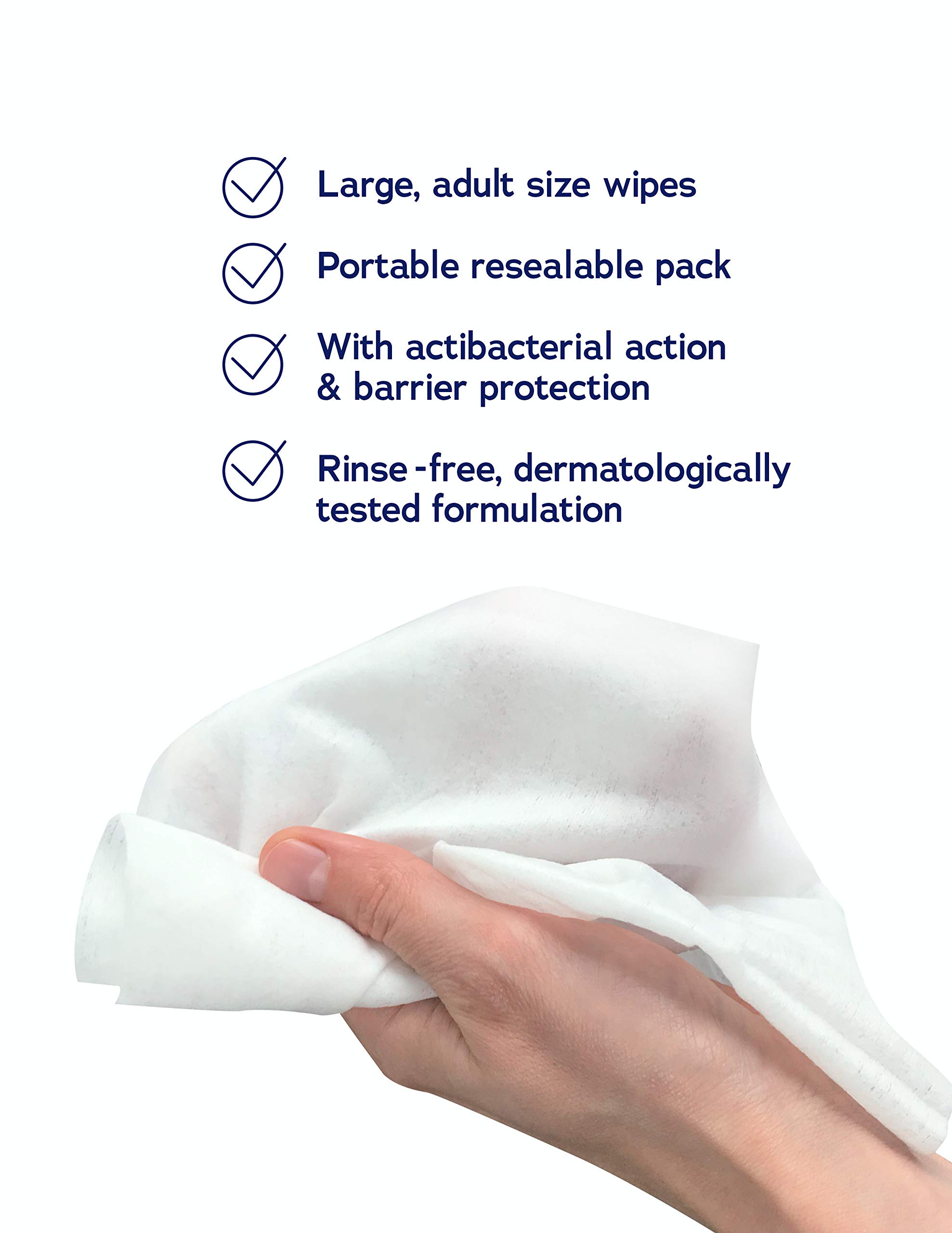 DYMACARE 5-in-1 Continence Care Wipes for Adults | Scented Disposable Incontinence Cloths with Barrier Protection | Gentle Skin Cleansing Wipes | 6 Packs (150 Count) | Ideal for Home Care, Travel & Hospital Use