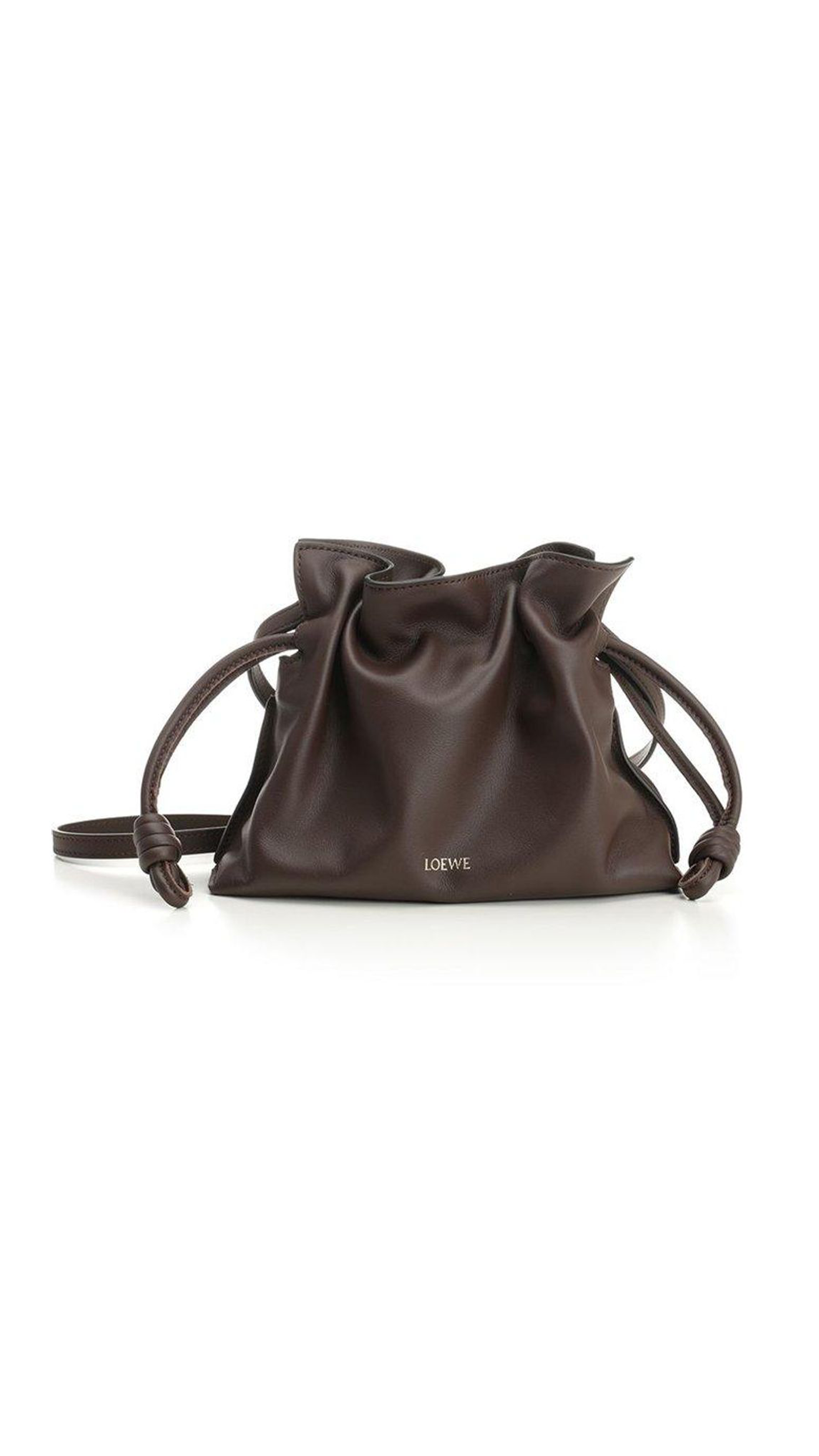 Premium Mini Flamenco Clutch Bag - Genuine Nappa Calfskin Leather in Rich Chocolate Brown | Perfect for Evening Parties, Weddings & Special Occasions
