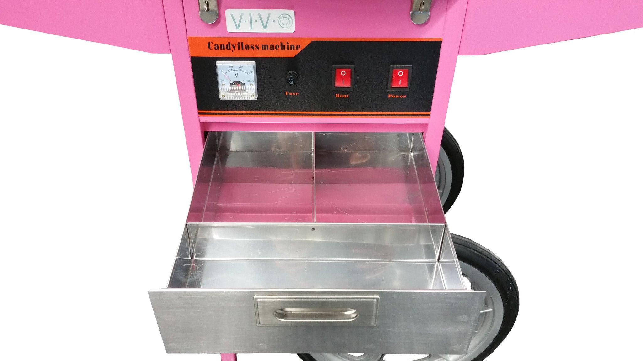 Commercial Electric Cotton Candy Machine with Cart - Perfect for Fairs, Carnivals, and Party Events