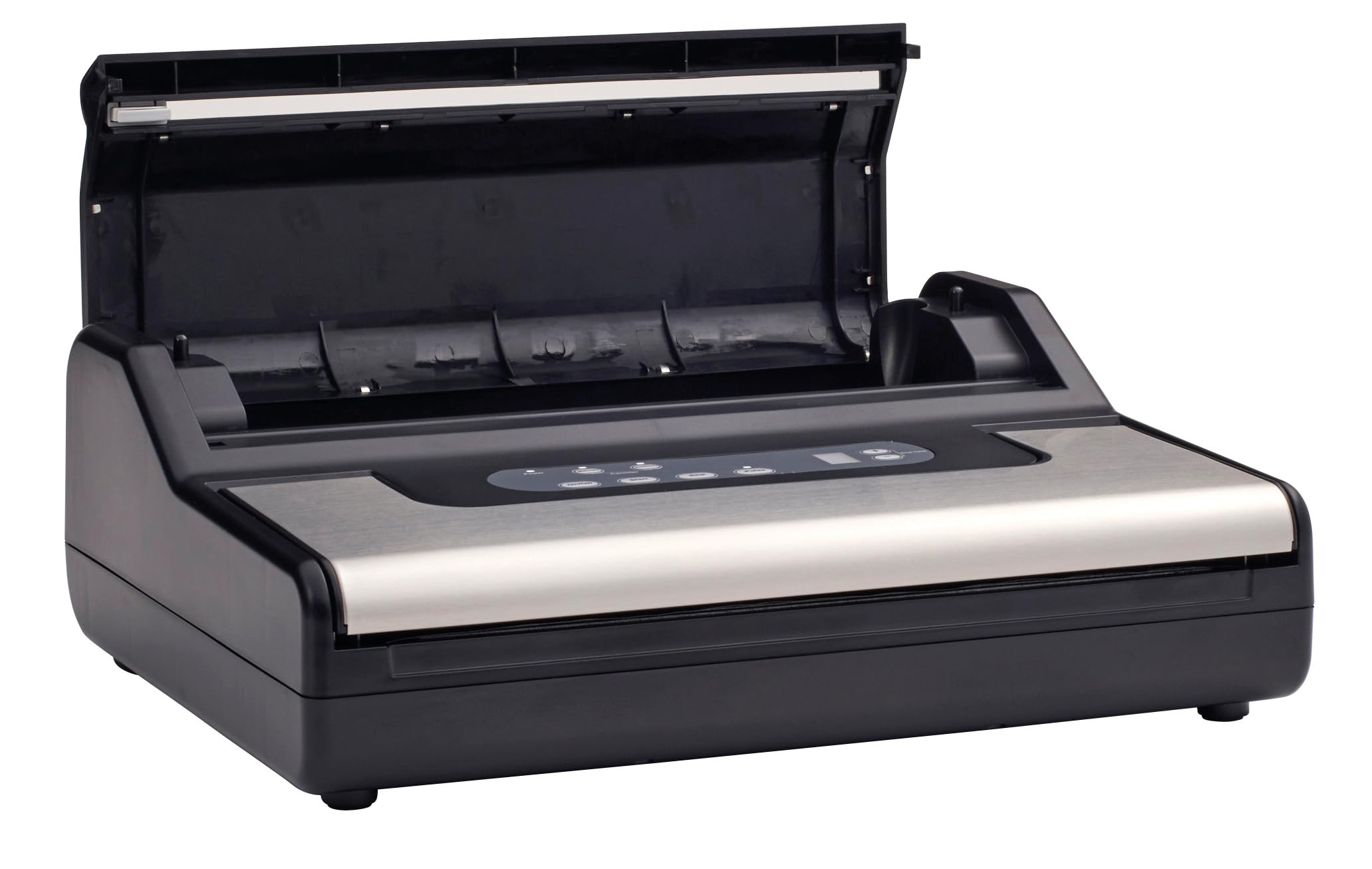 Commercial Vacuum Sealer Machine with Built-In Cutter & LED Display - Food Saver for Dry/Wet Foods, Marinating Function - Perfect for Meal Prep, Sous Vide & Food Storage (29W-001)