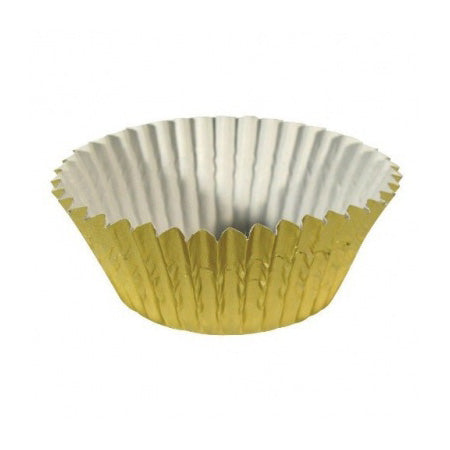 Ateco 6431 Gold Foil Baking Cups - 200 Pack (1 15/16