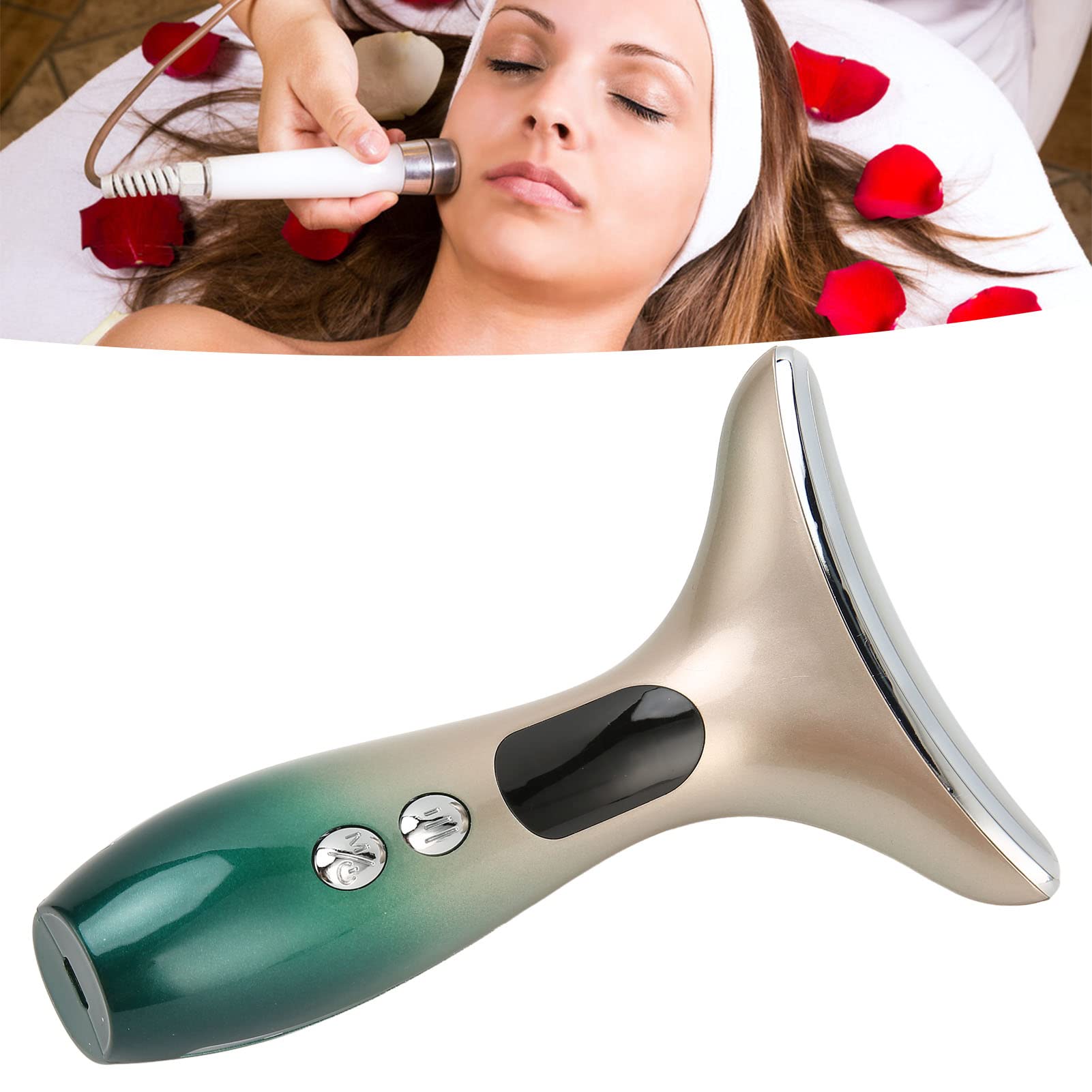 Microcurrent Neck Lifting Massager - Anti-Aging Skin Tightening Device with Vibration Technology to Reduce Fine Lines & Wrinkles | Perfect for Home Spa & Beauty Routine