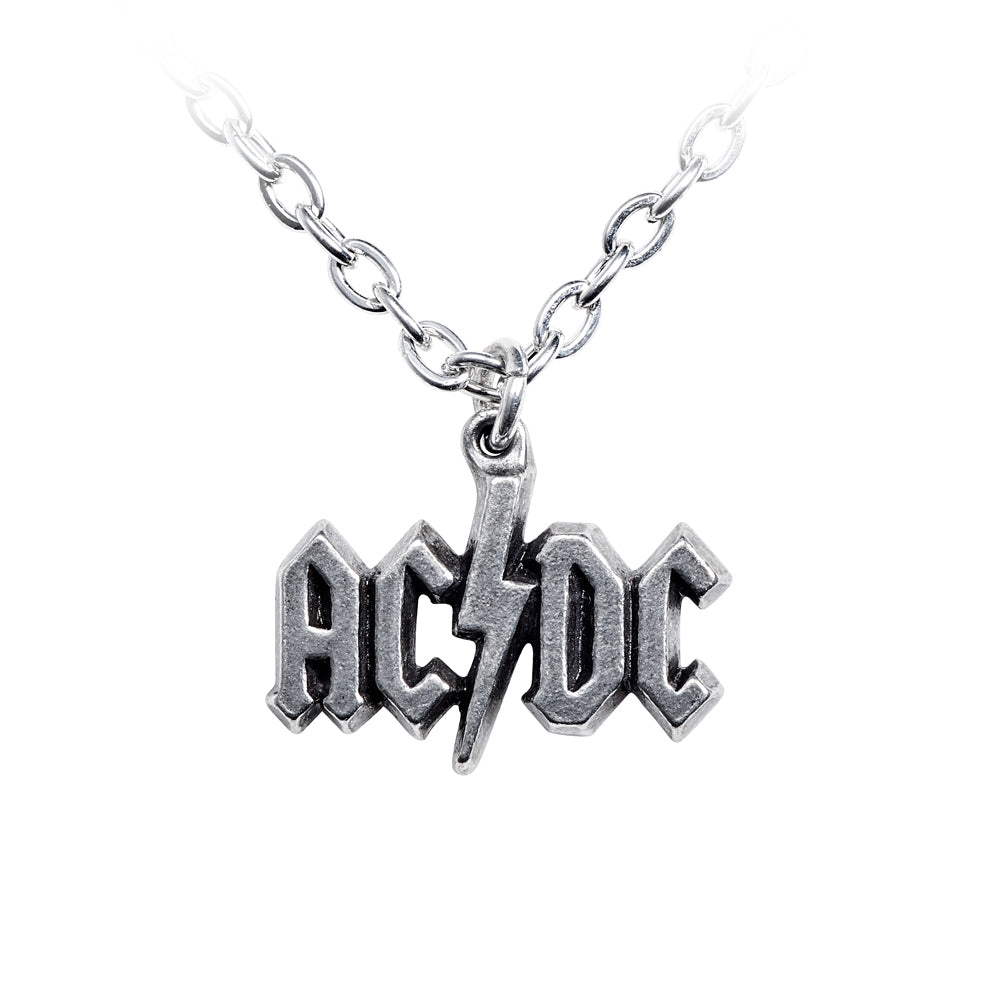 AC/DC Logo Pendant Necklace - Official Rock Band Merchandise for Music Fans | Perfect for Concerts, Gifts & Rock Fashion