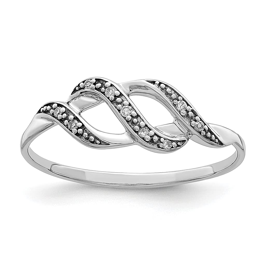 925 Sterling Silver Diamond Band Ring for Women - Elegant Fine Jewelry Gift for Her, Perfect for Anniversaries, Engagements & Special Occasions