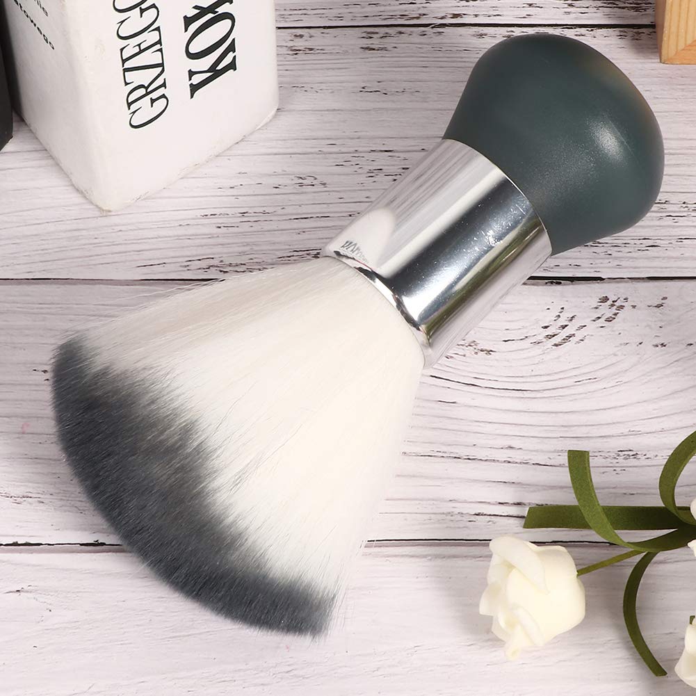 Professional Neck Duster & Hair Sweeping Brush - Soft Barber Cleaning Brush for Hair & Face - Salon Quality Grey Hairbrush for Stylists | Perfect for Barber Shops, Home Grooming & Makeup Application