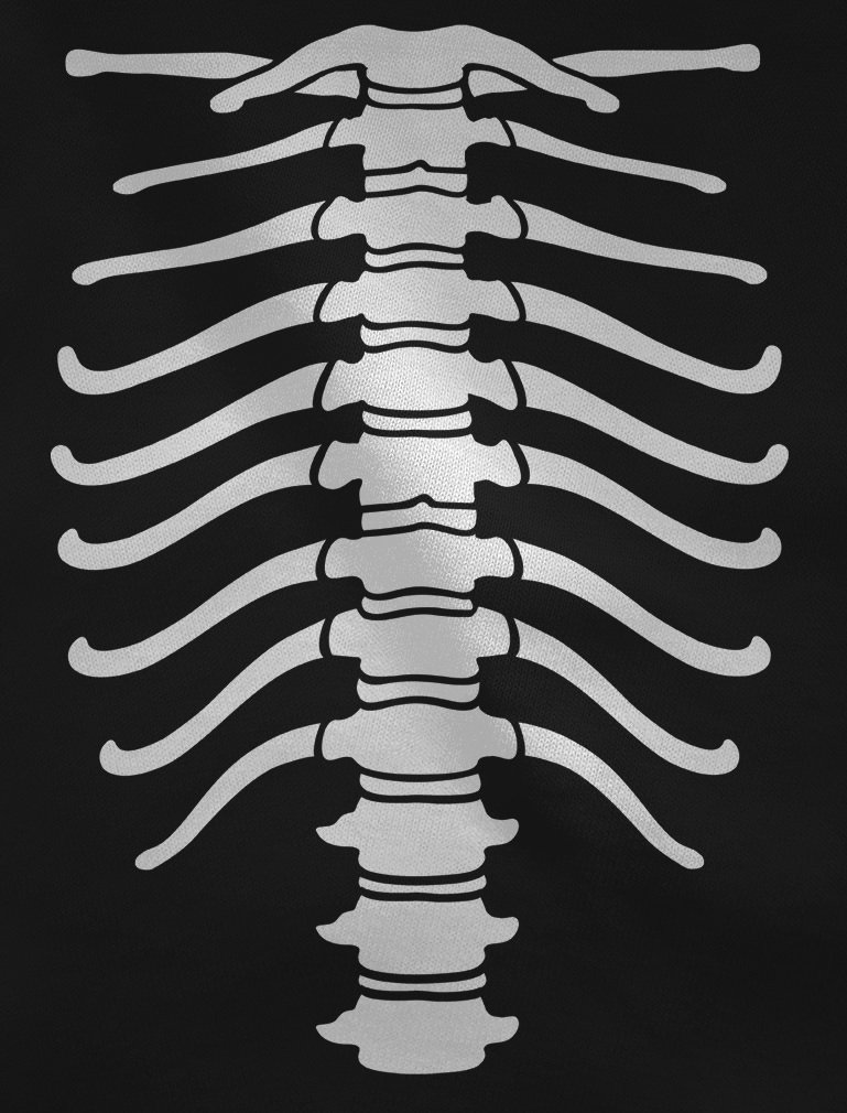 Skeleton Shirt for Women - Halloween Rib Cage Tee for Party & Cosplay
