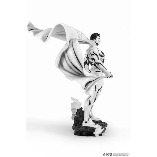 Superman Black and White Version 1:8 Scale Statue - SDCC 2024 Previews Exclusive Collectible Figure for Comic Fans & Home Decor