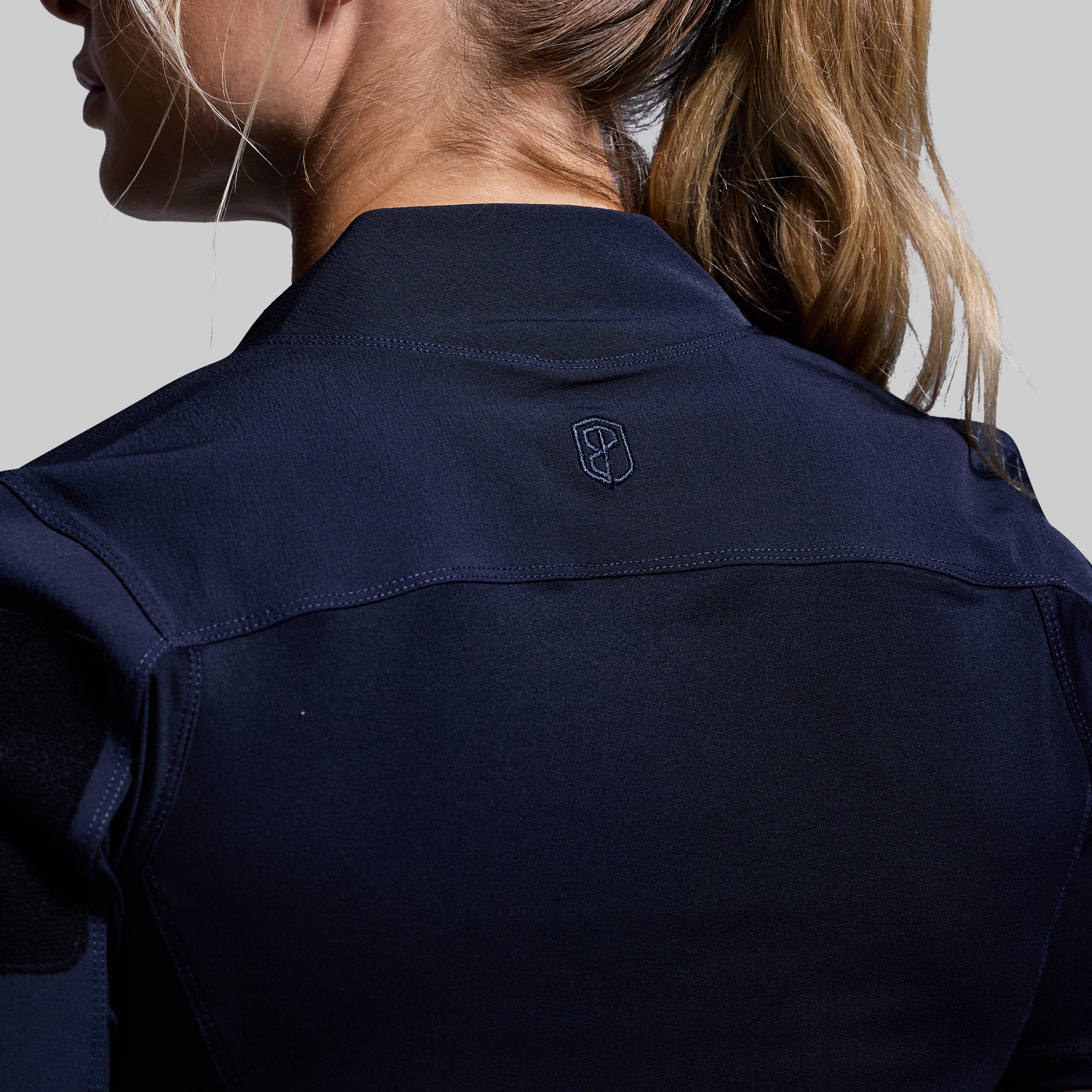 Women's Police Blue Op Top - Casual Short Sleeve T-Shirt for Everyday Wear | Perfect for Work, Weekend Outfits & Summer Fashion