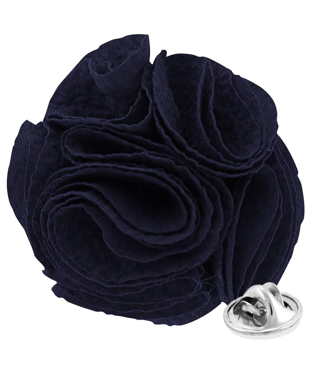 Seersucker Rose Flower Lapel Pin for Men - Elegant Rose Brooch & Boutonniere | Perfect for Weddings, Suits & Formal Occasions