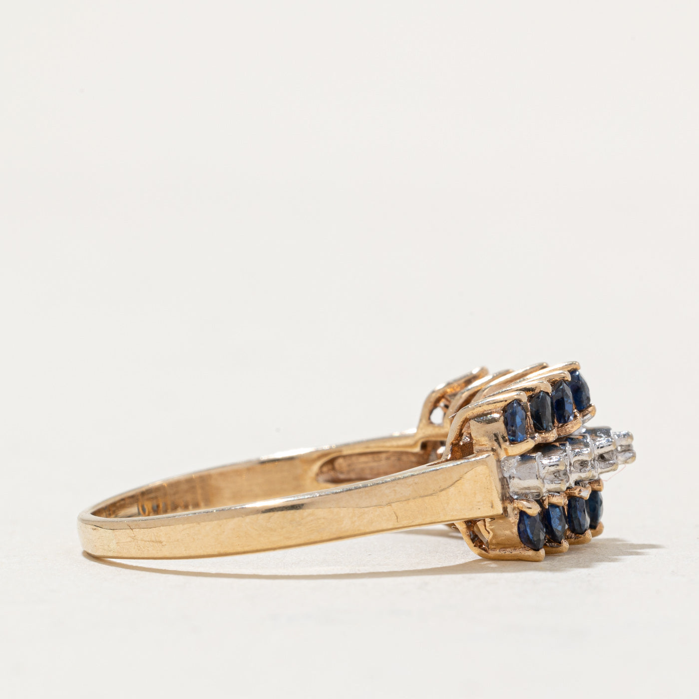 Elegant 1.00ctw Sapphire & Diamond Cocktail Ring for Women | Size 8 | 0.02ctw Diamond Accents | Perfect for Evening Parties, Weddings & Special Occasions