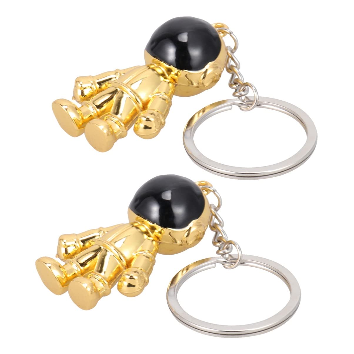 Astronaut Outer Space Keychain - 2 Pack Metal Robot Key Ring for Backpack, Birthday Party Favors & Decorations | Unique Gift for Space Enthusiasts & Sci-Fi Lovers