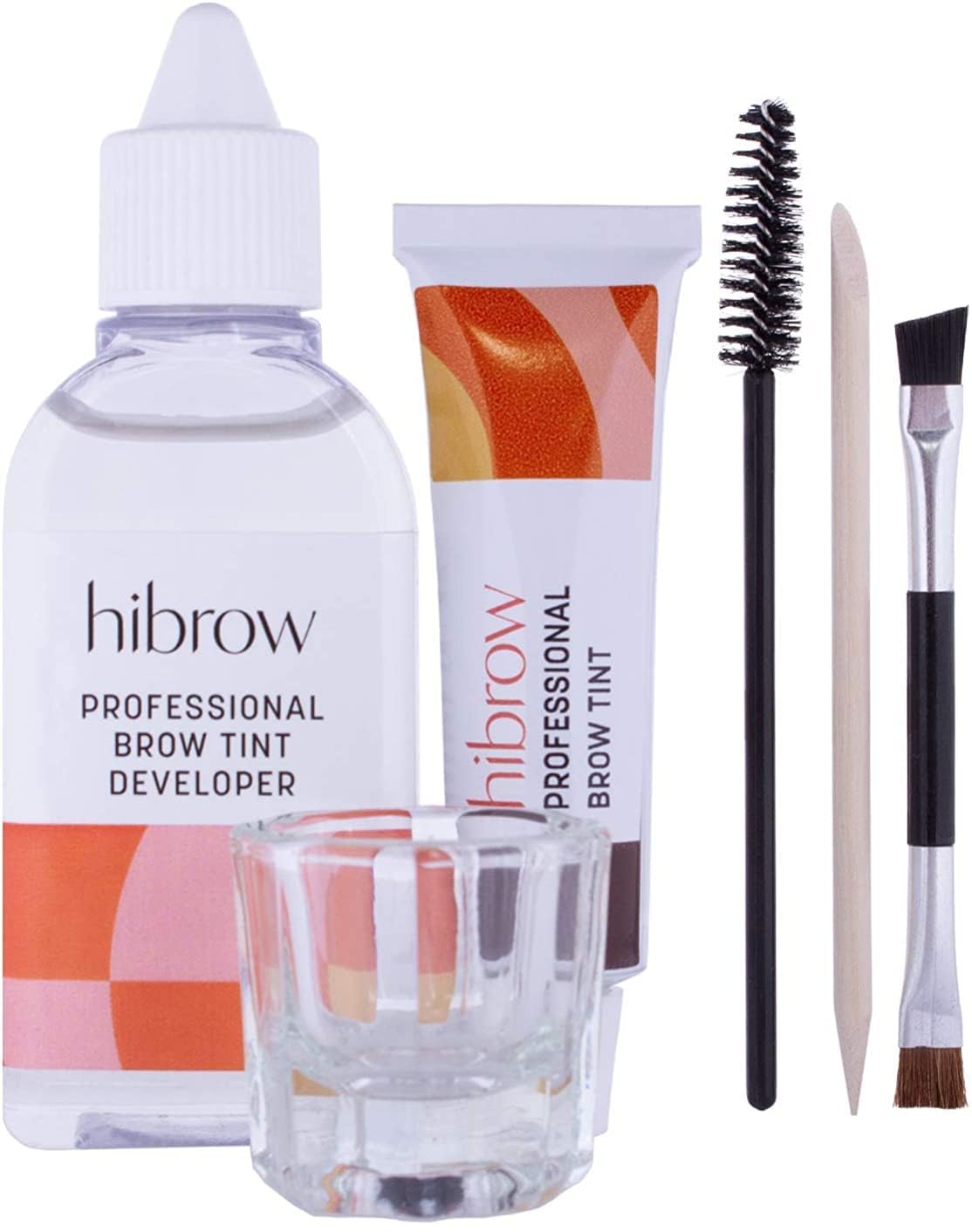 Professional Eyebrow Tinting Kit - Dark Brown Eyebrow Dye with Developer, Mixing Dish & Tools - 15ml Tint + 50ml Developer, Dual-End Brush, Mascara Wand - DIY Salon-Quality Brows at Home for Perfect Eyebrow Shaping & Enhancement