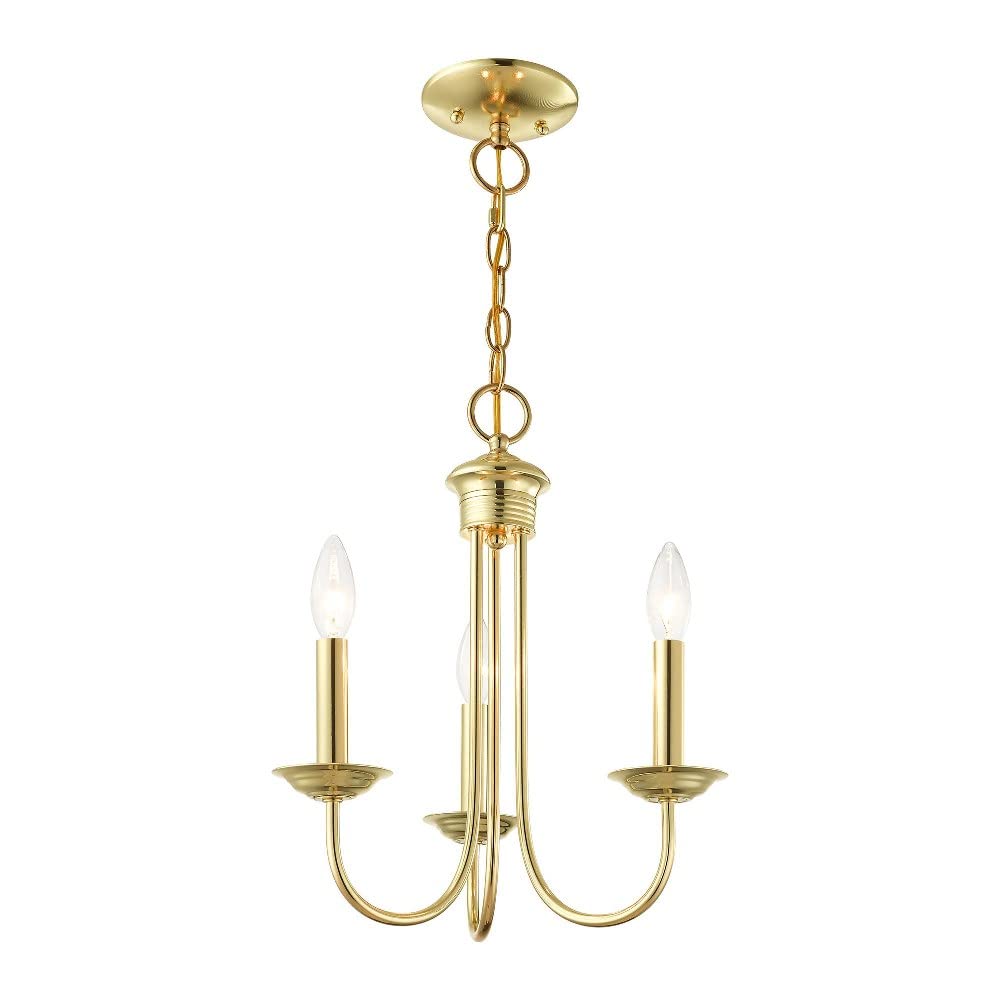 Livex Lighting 42683-04 Black Steel 3-Light Chandelier - Modern Ceiling Light Fixture for Living Room, Bedroom & Dining Room | Elegant Home Decor Lighting for Indoor Spaces