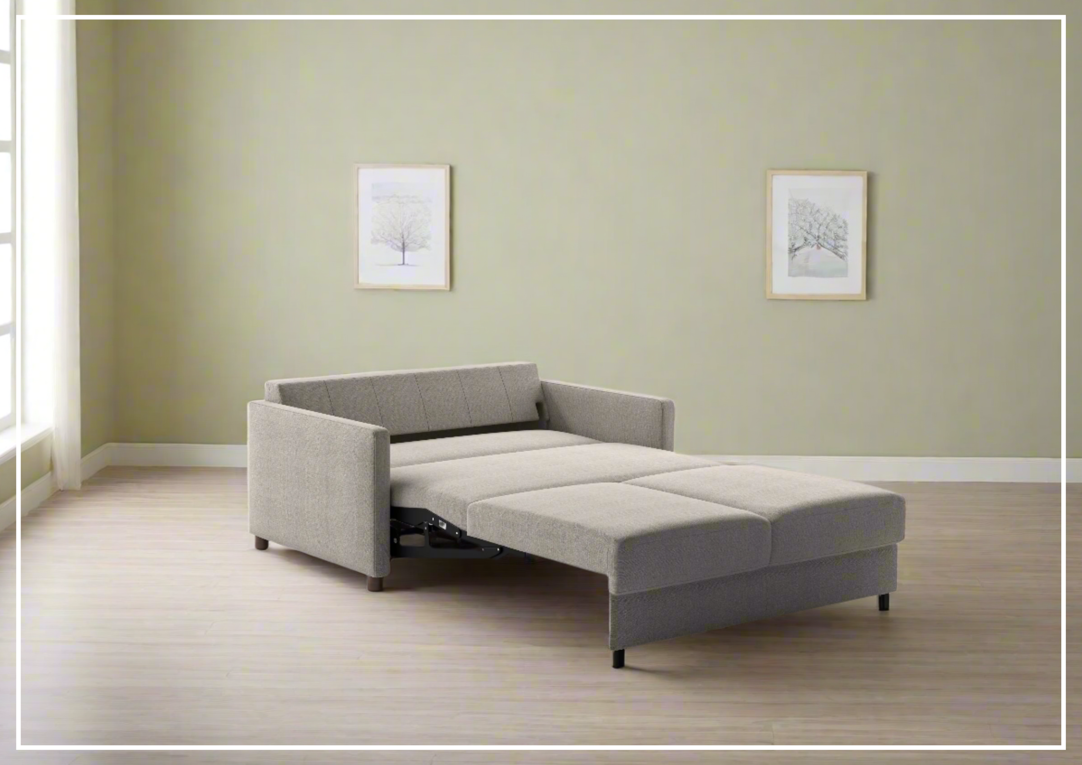 Luonto Polar Full XL Fabric Sofa Sleeper with Level Function - Convertible Sleeper Sofa Bed for Small Spaces, Guest Room & Apartment Living