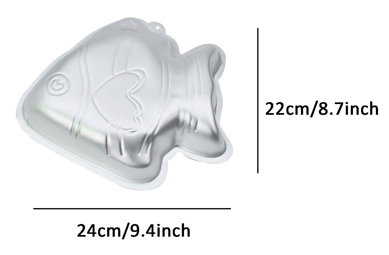 9 Inch Goldfish Shaped Aluminum 3D Cake Baking Mold - Non-Stick Fish Cake Pan for Birthday, Party & Dessert Decorating - Perfect for Fondant, Chocolate & DIY Baking Projects