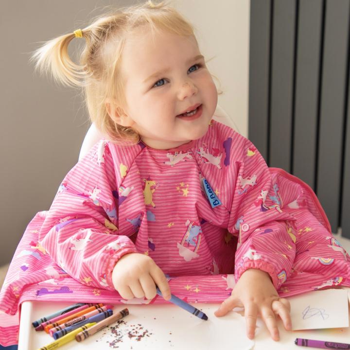 BIBaDO Award-Winning Baby Weaning Coverall Bib - Waterproof & Adjustable for Messy Mealtime - Perfect for Infants & Toddlers Learning to Eat Independently
