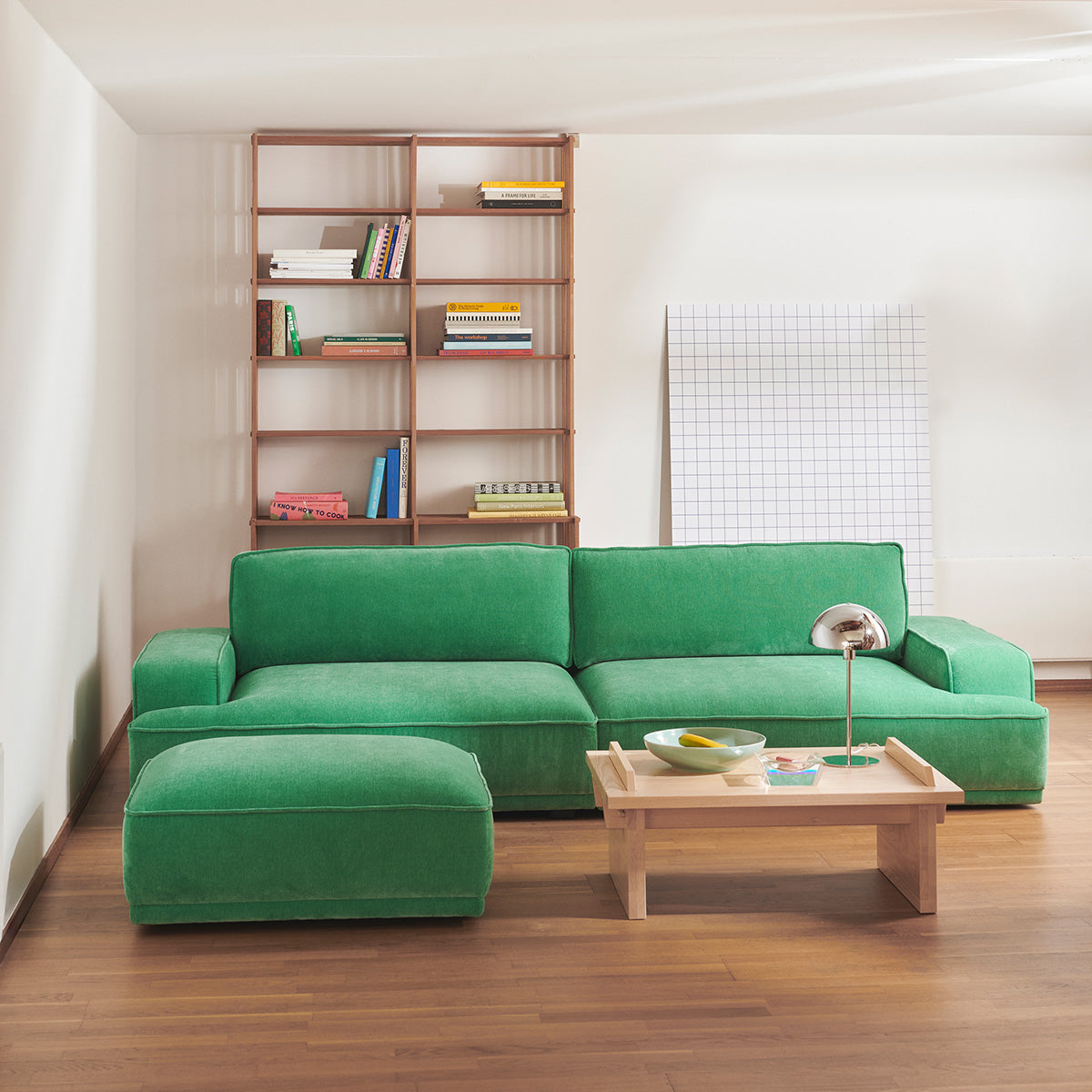 Leonora Fabric Storage Ottoman with Tufted Top - Stylish Footrest, Coffee Table & Extra Seating for Living Room, Bedroom & Dorm