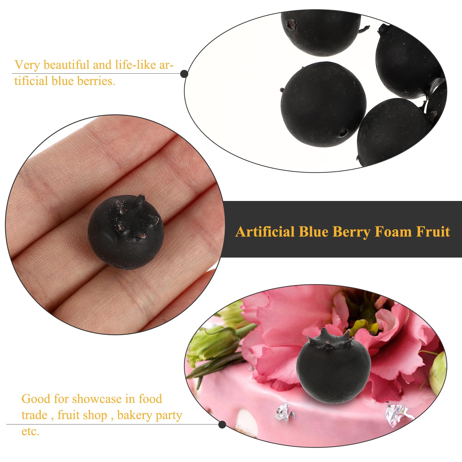 Lifelike Artificial Strawberries and Blueberries - 50Pcs Fake Fruit Set for DIY Crafts, Photography Props, Home & Kitchen Decor - Realistic Plastic Fruit for Table Centerpieces, Party Decorations, and Food Styling