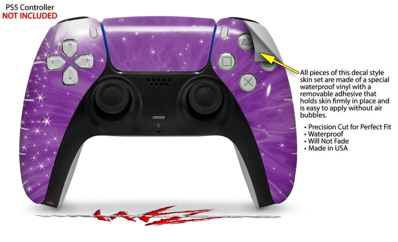 PS5 DualSense Controller Skin Wrap - Stardust Purple for Gaming Protection