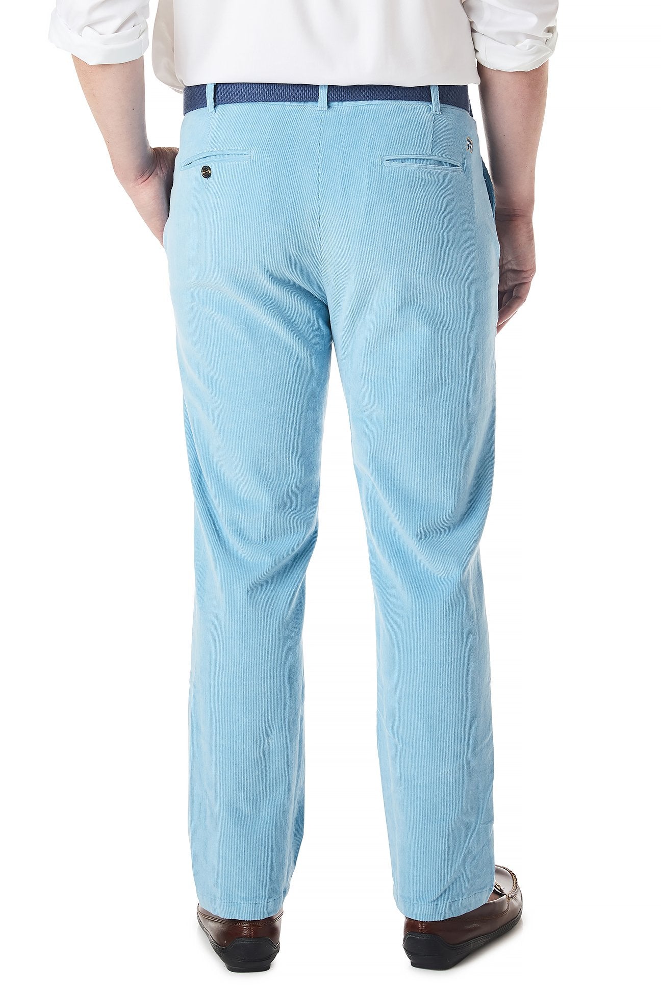 Stylish Stretch Corduroy Pants for Women - Comfortable Sky Blue Beachcomber Trousers | Perfect for Casual Outings, Work & Travel