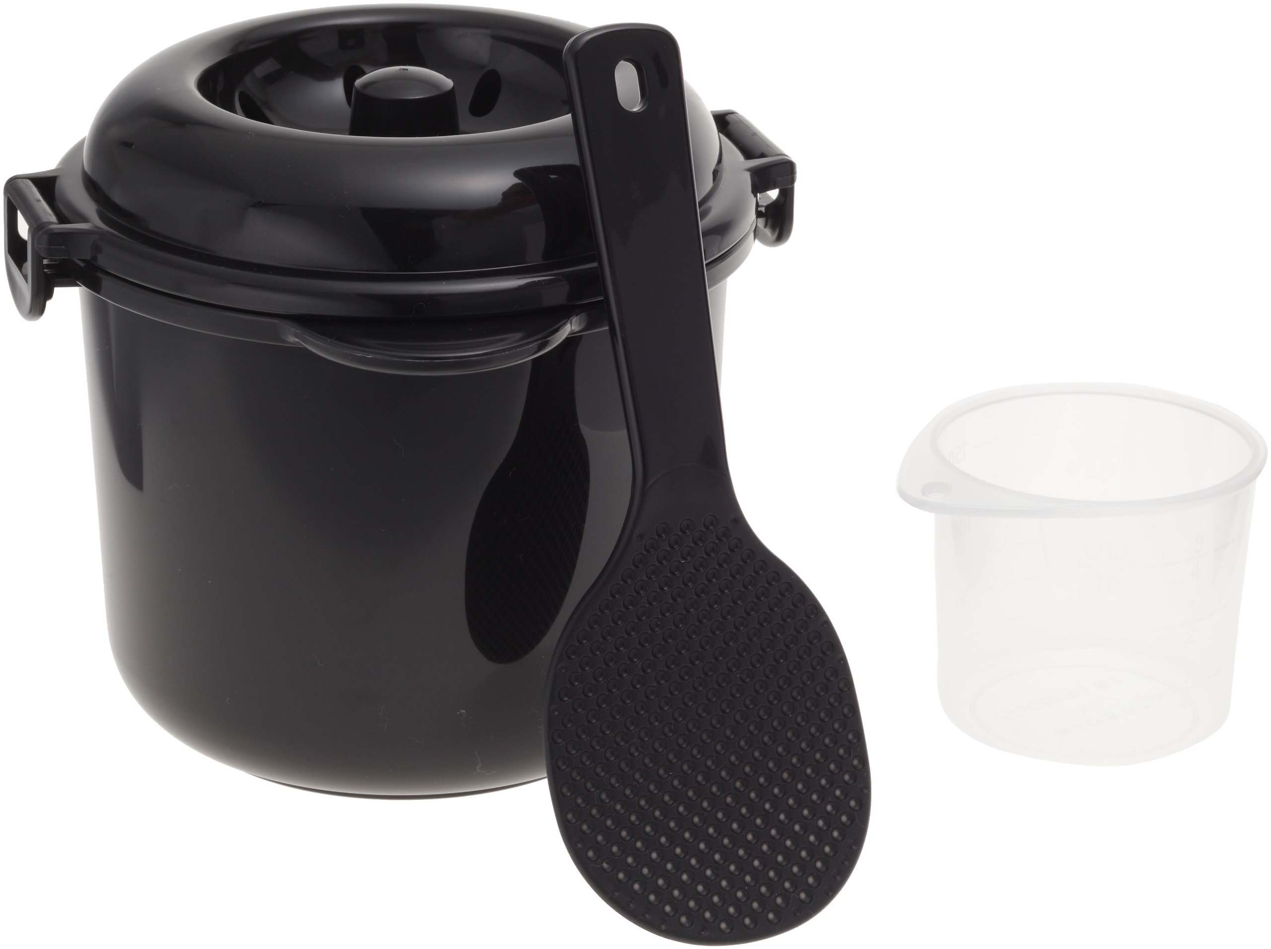 Microwave Rice Cooker - 2 Cup Capacity, Chibikuro-kun Model - Perfect for Dorm Rooms, Small Kitchens & Quick Meals
