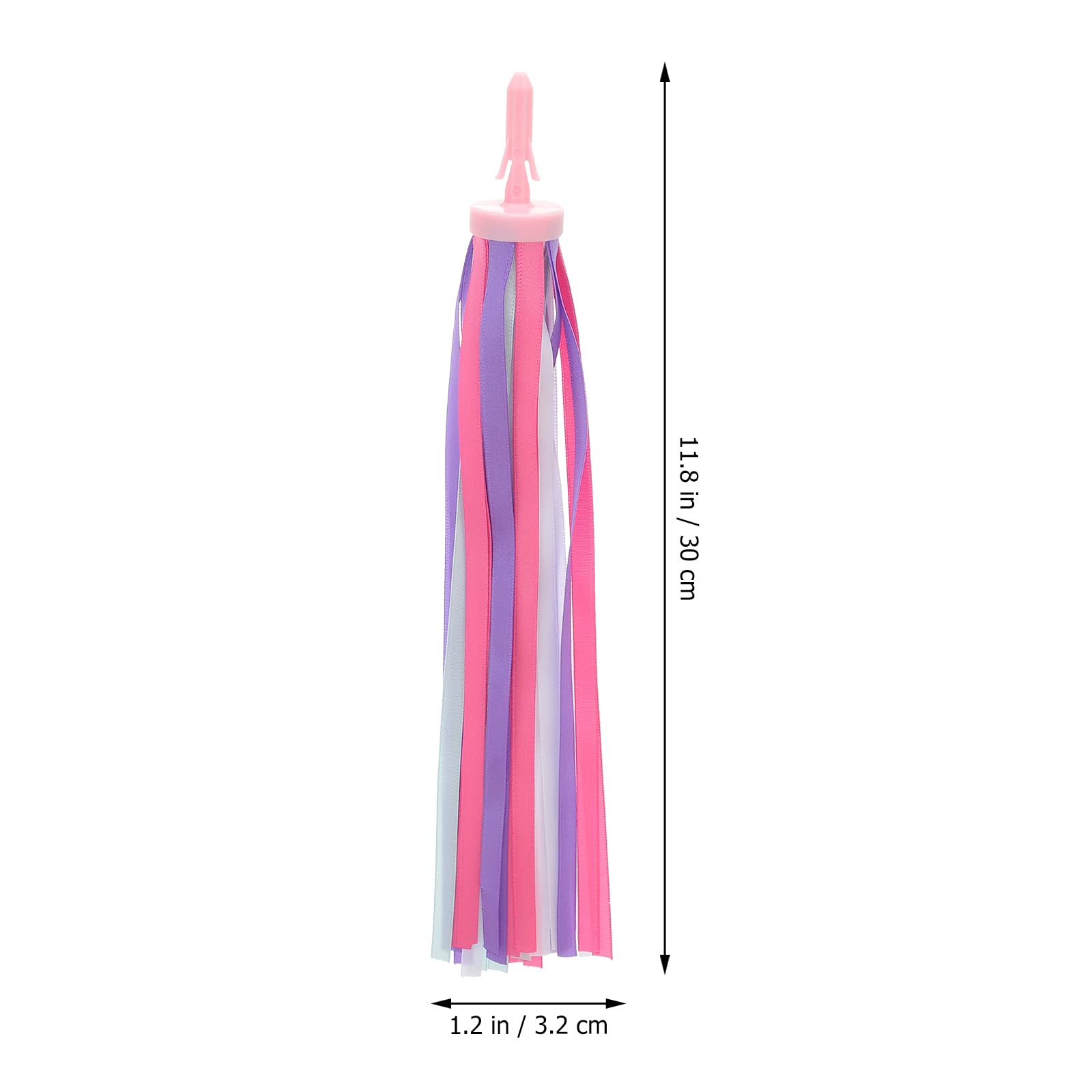 BESPORTBLE Kids Bike Handlebar Tassels - Colorful Streamers & Grips for Boys and Girls (Pink, Purple) - Perfect for Birthday Gifts, Cycling Decorations & Outdoor Fun