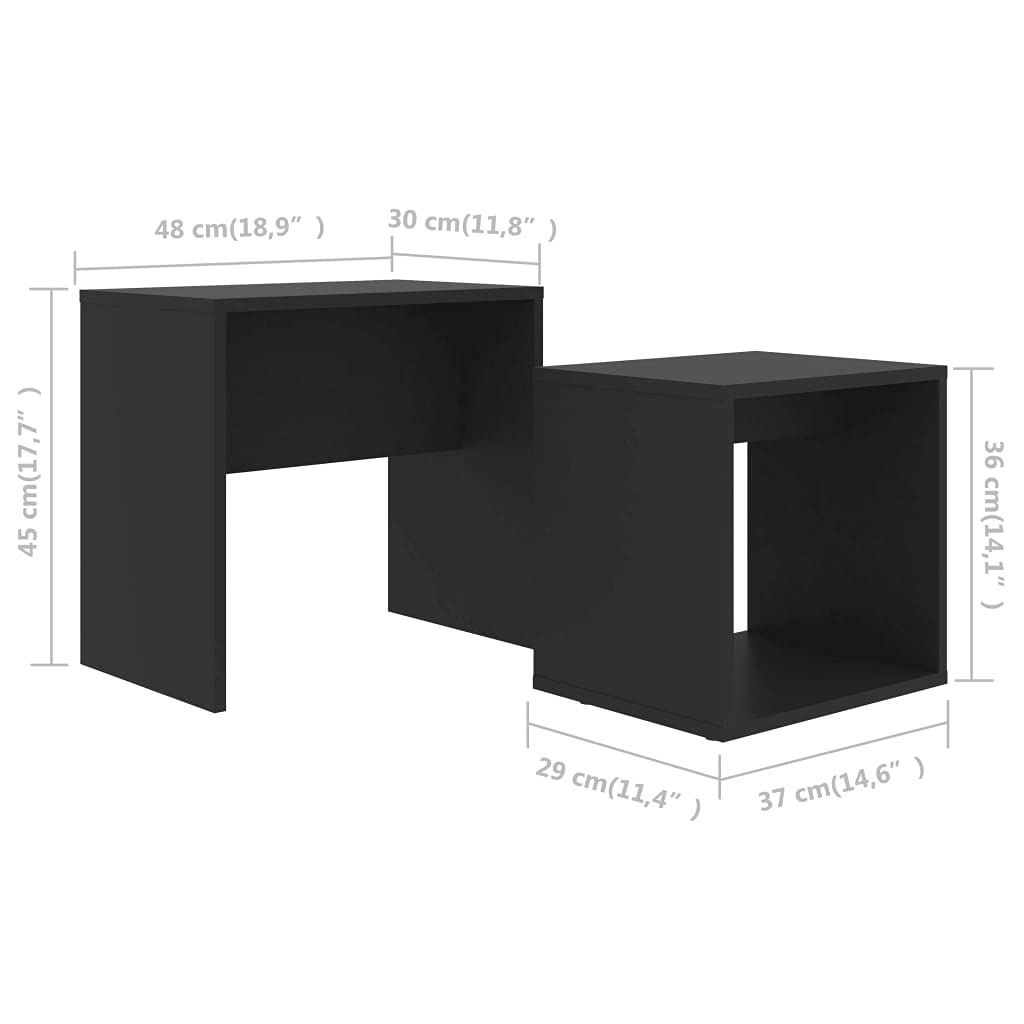Modern Wooden Coffee Table Set - 18.9