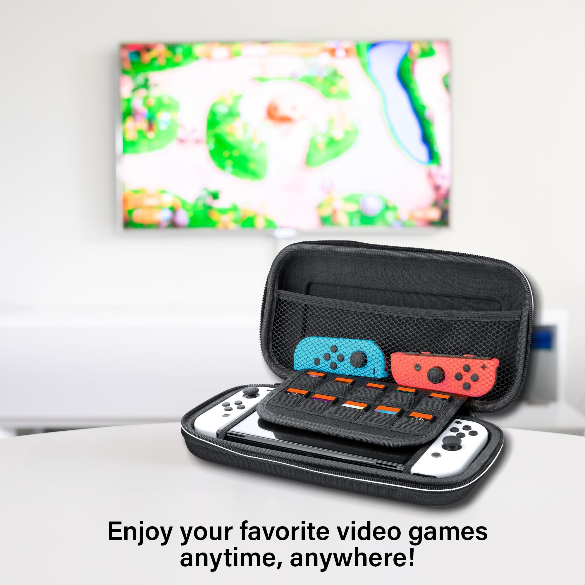 dreamGEAR Guardian Pack for Nintendo Switch OLED - Protective Hard Travel Case with Screen Protector | Compatible with Nintendo Switch & OLED Model | Perfect for Gaming On-The-Go & Travel Protection