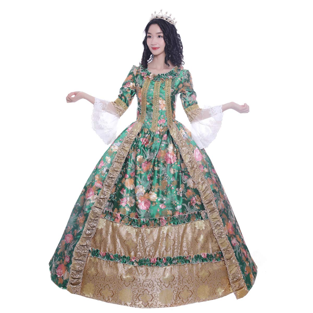 Victorian Rococo Prom Dress for Women - Elegant Ball Gown Masquerade Costume | Perfect for Renaissance Fairs, Historical Reenactments & Themed Parties