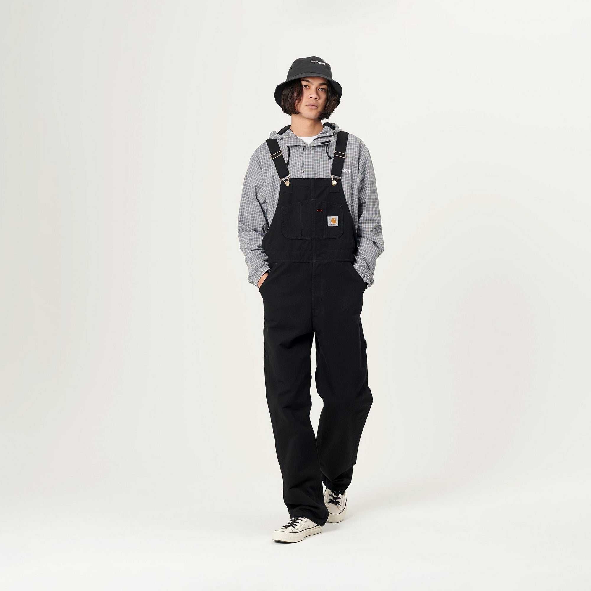 Men's Black Bib Overalls - Durable Workwear for Farming, Construction & Outdoor Activities