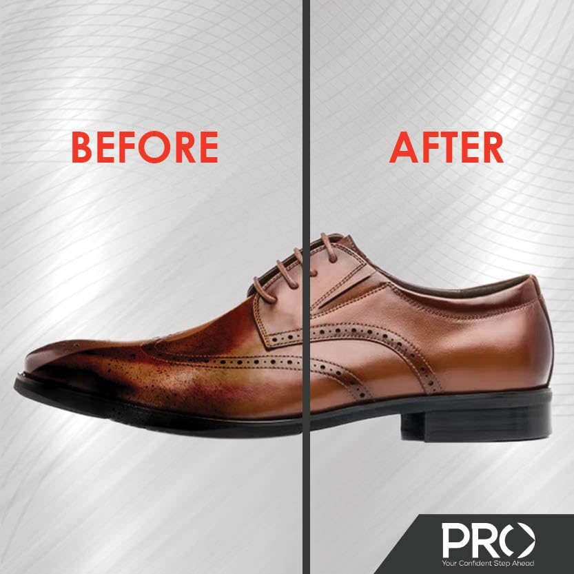 PRO Liquid Shoe Polish for Leather Shoes - Self Shining Shoe Care (75ml) - Perfect for Dress Shoes, Boots & Accessories - Quick Shine for Home, Office & Travel