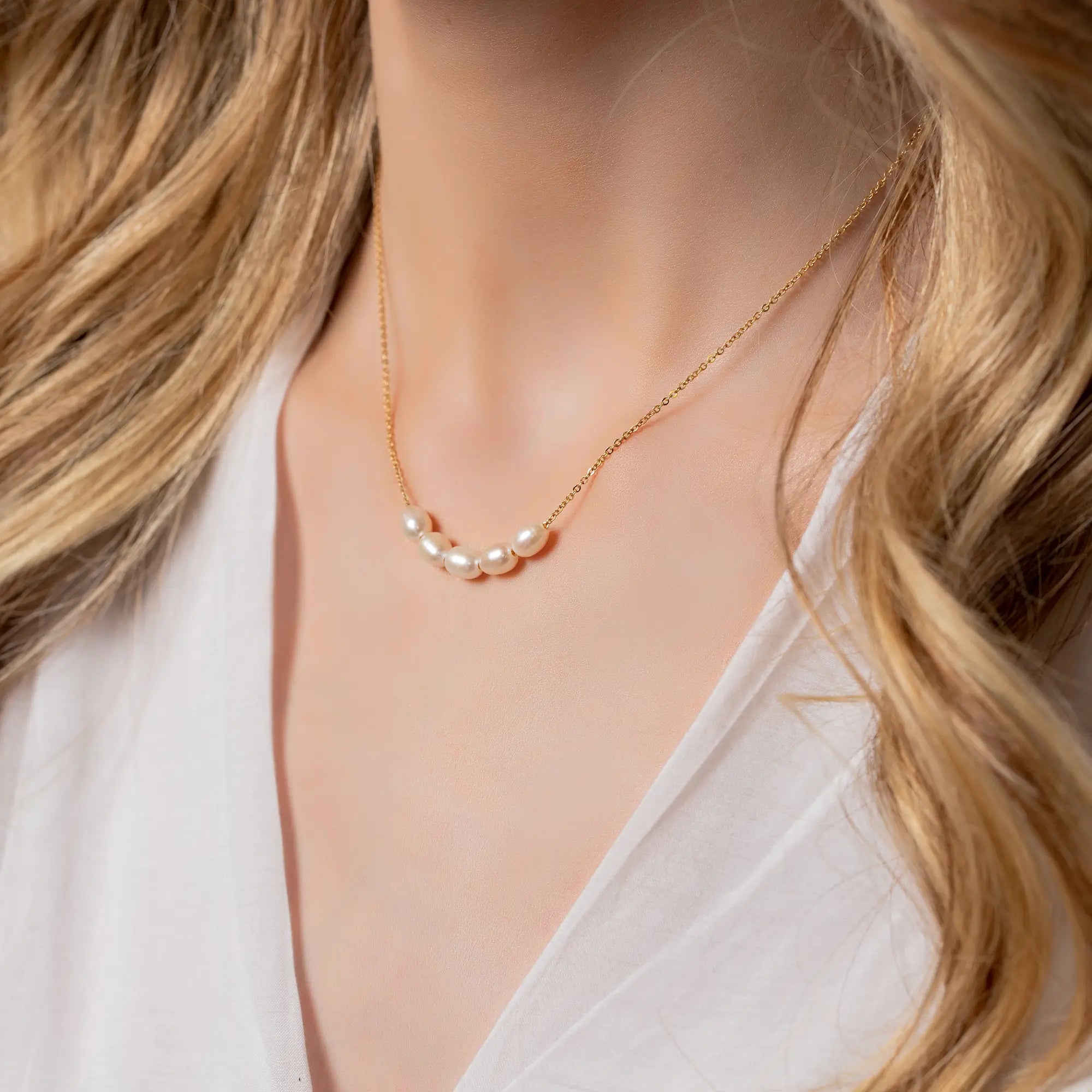 Elegant Pearl Bead Necklace for Women - 18K Gold Plated Bridal Jewelry Gift - Perfect for Weddings, Anniversaries & Special Occasions