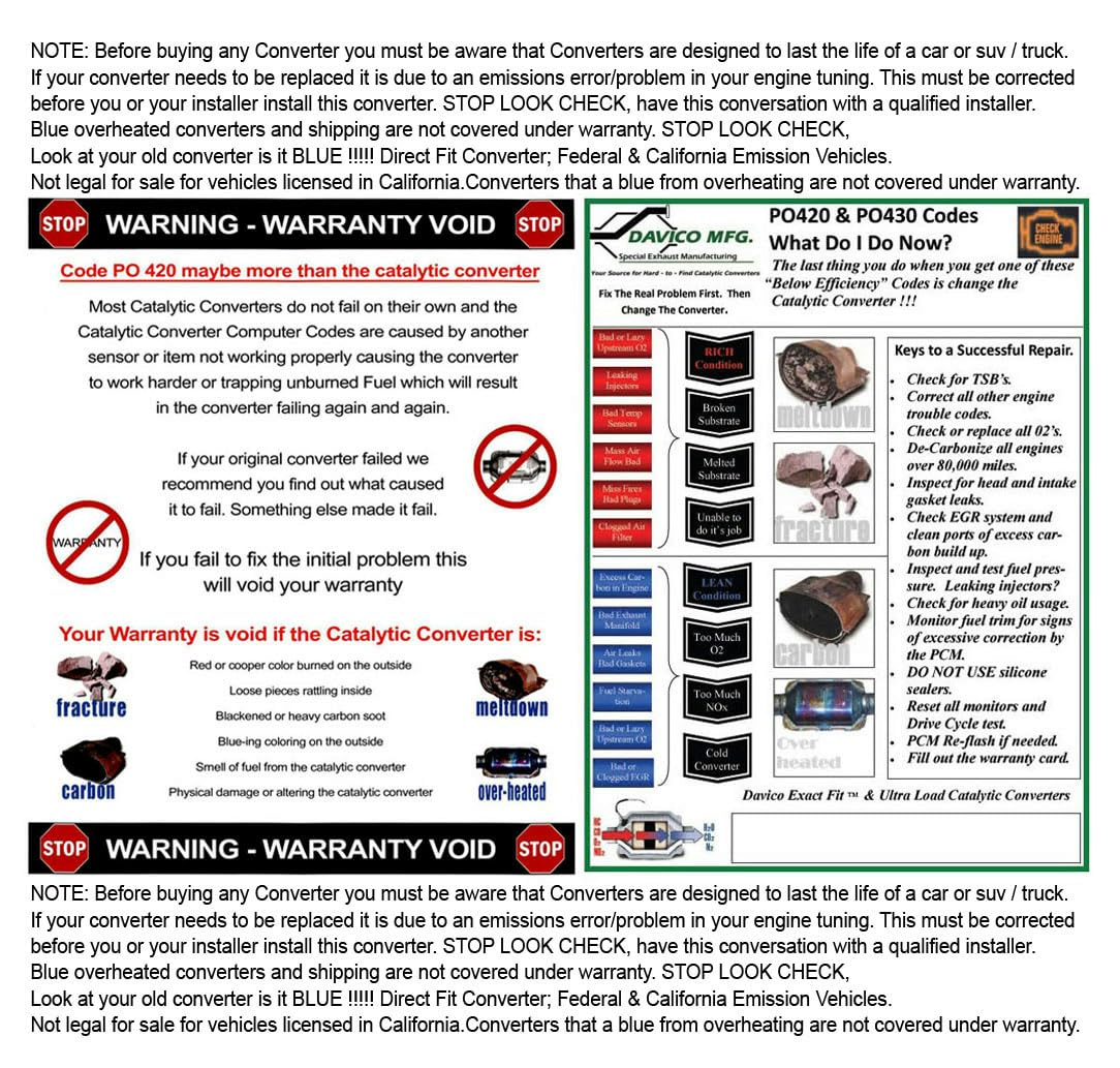 Direct Fit Catalytic Converter with Gasket, Bolts & Spring for Honda CR-V 2002-2006 | OEM Replacement | Improved Emissions & Performance | Perfect for Smog Check & Daily Commuting
