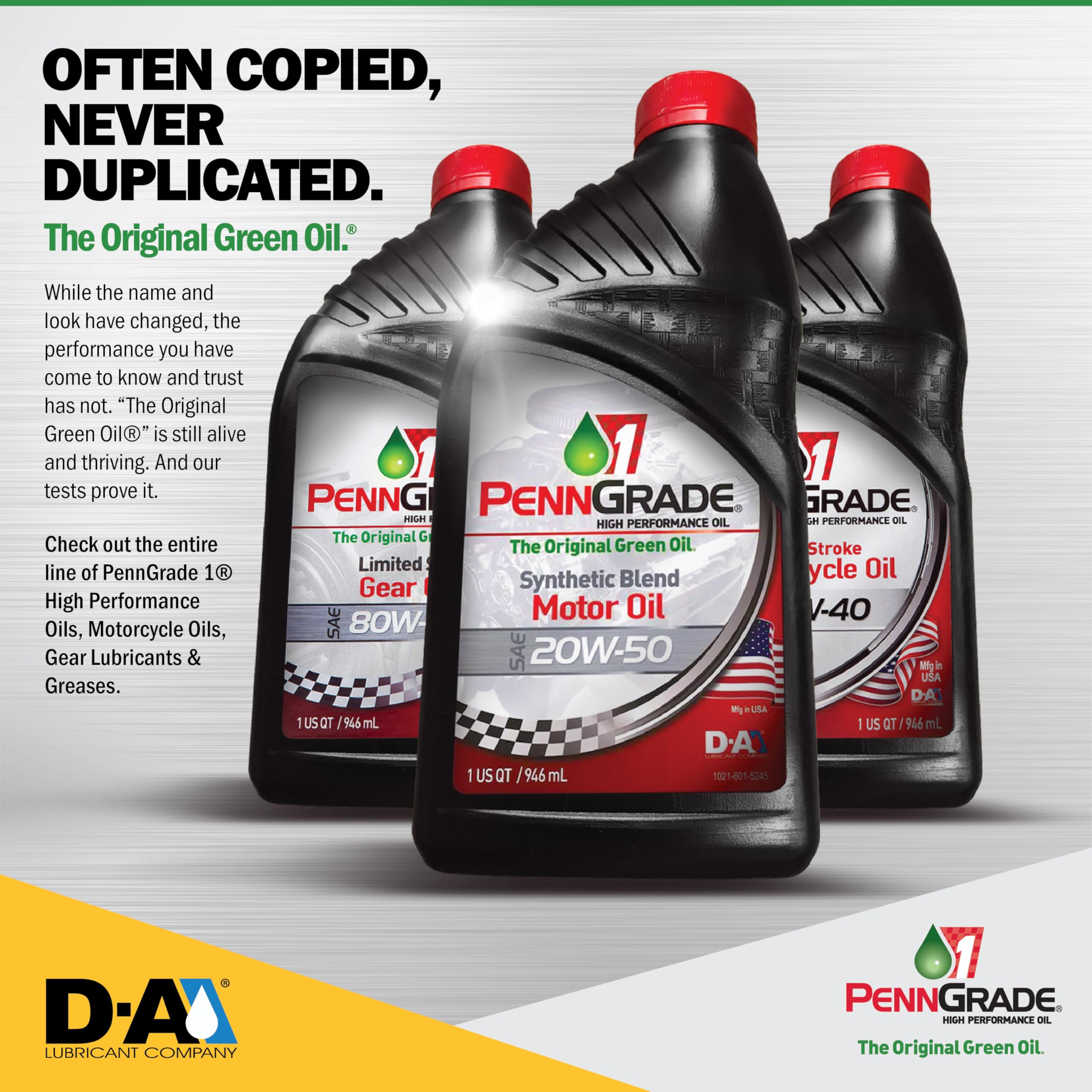 PENN GRADE 1 71096 Synthetic Blend High Performance Motor Oil SAE 5W-30 - 1 Quart (12 Pack) - Ideal for Cars, Trucks & High Mileage Engines