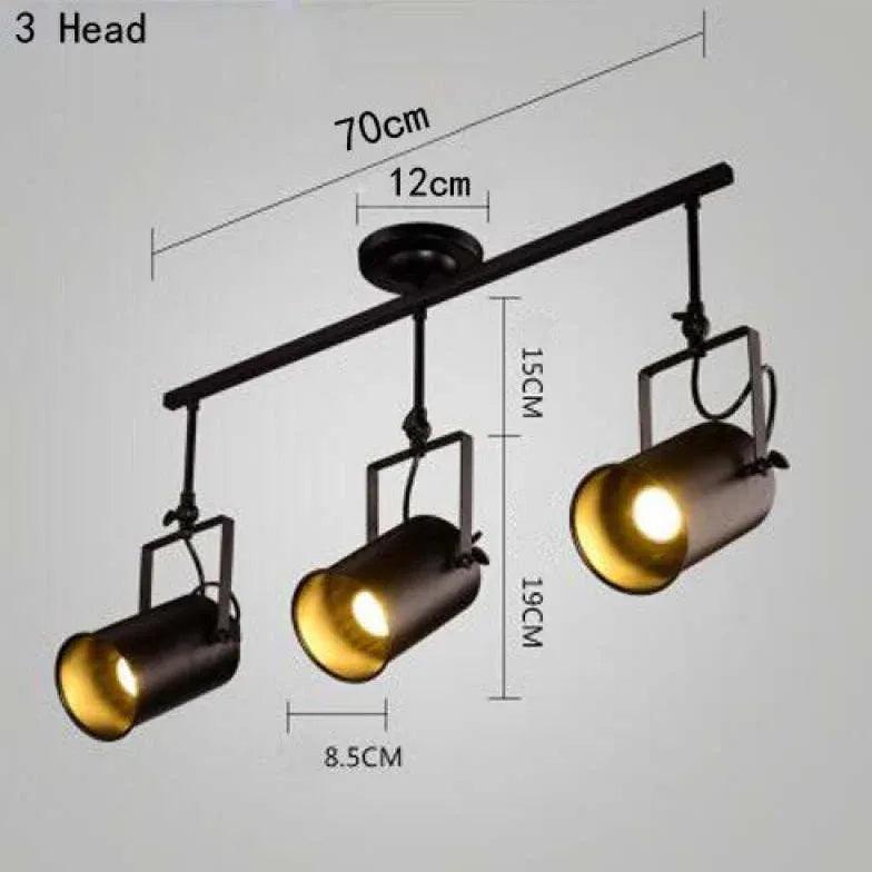 3-Light Black Metal Ceiling Fixture - Modern Industrial Pendant Lighting for Dining Room, Kitchen Island & Bedroom