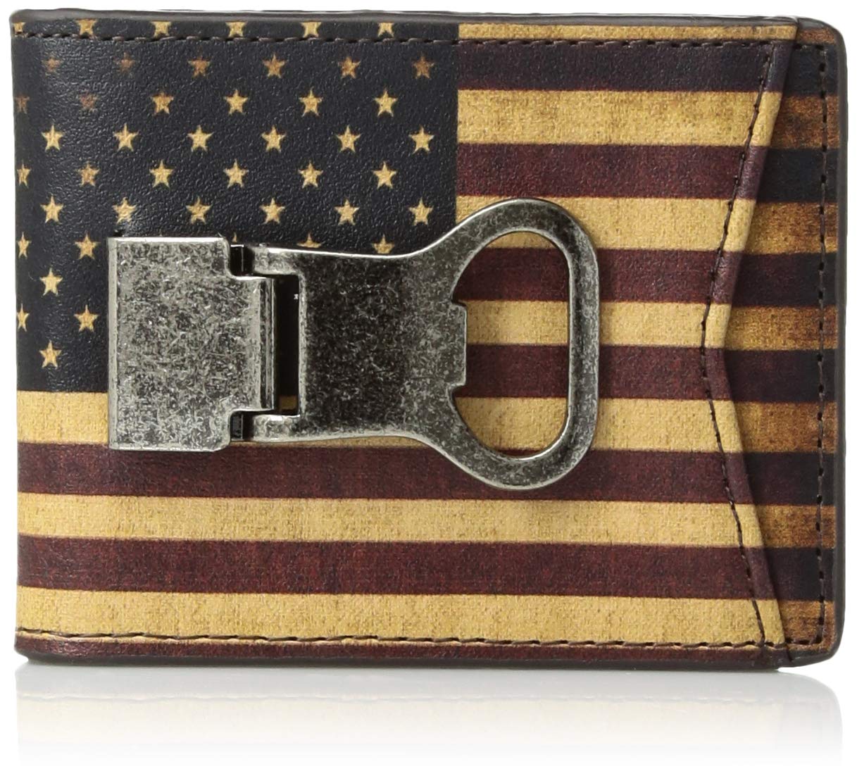 Vintage USA Flag Money Clip Wallet for Men - Western Style Gift