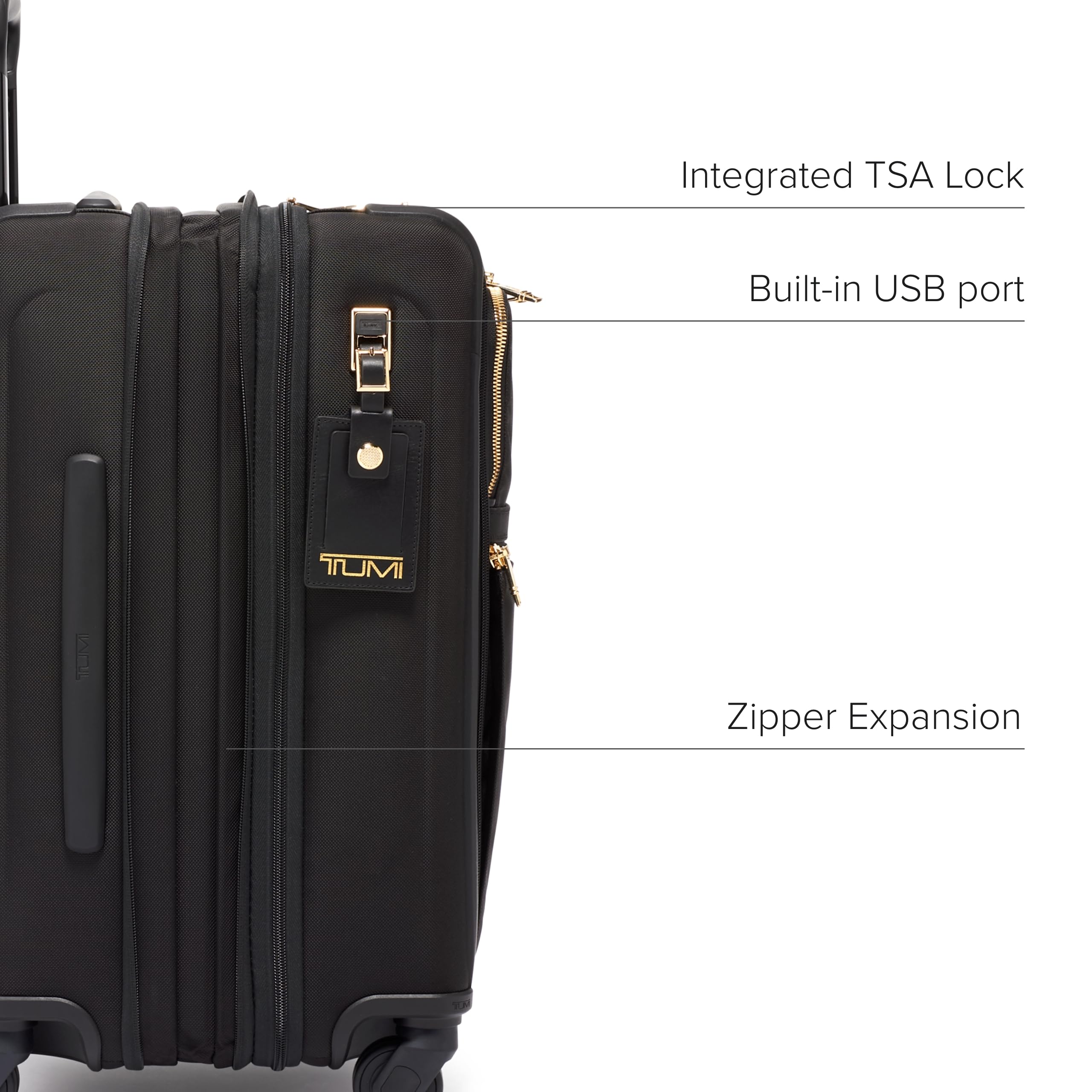 TUMI International Dual Access 4-Wheel Carry-On Luggage - Durable Compact Suitcase with Removable Garment Bag & USB Charging Port - Perfect for Business Travel & Weekend Getaways