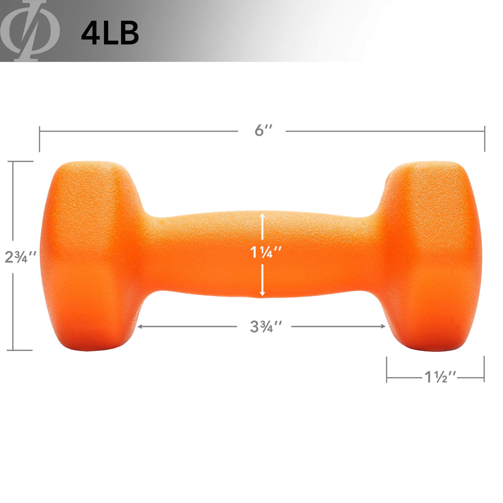 Philosophy Gym Set of 2 Neoprene Dumbbell Hand Weights - Hexagon Shape for Home Workouts & Strength Training | Perfect for Yoga, Pilates & Fitness Enthusiasts