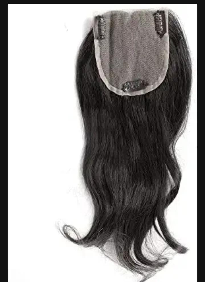 Clip in Human Hair Toppers for Women - 10 Inch Straight Hair Crown Topper Extensions for Thinning Hair & Hair Loss - Perfect for Daily Wear, Parties & Special Occasions