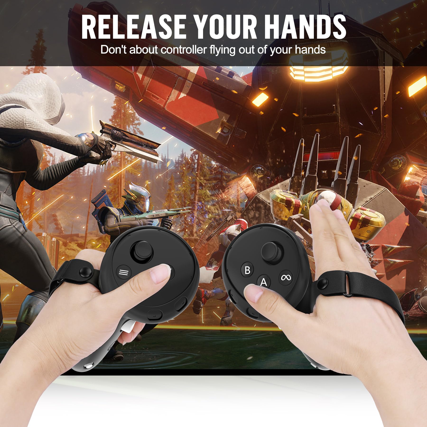 Meta Quest 3S VR Accessories Set - Silicone Face Cover, Controller Grips, Headset Shell & Lens Protector for Oculus/Meta Quest 3S (Black) - Enhanced Comfort & Protection for VR Gaming & Fitness