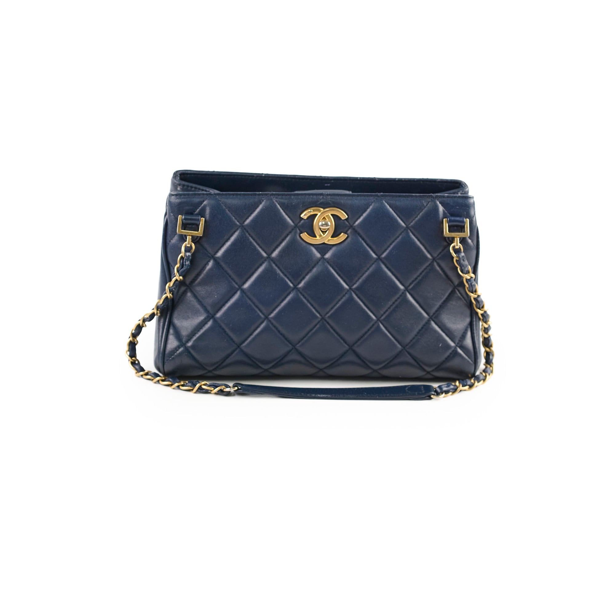 Chanel Navy Blue Seasonal Shoulder Bag for Women | Luxury Designer Handbag for Casual Outings, Parties & Travel | Fashionable Crossbody Purse with Adjustable Strap