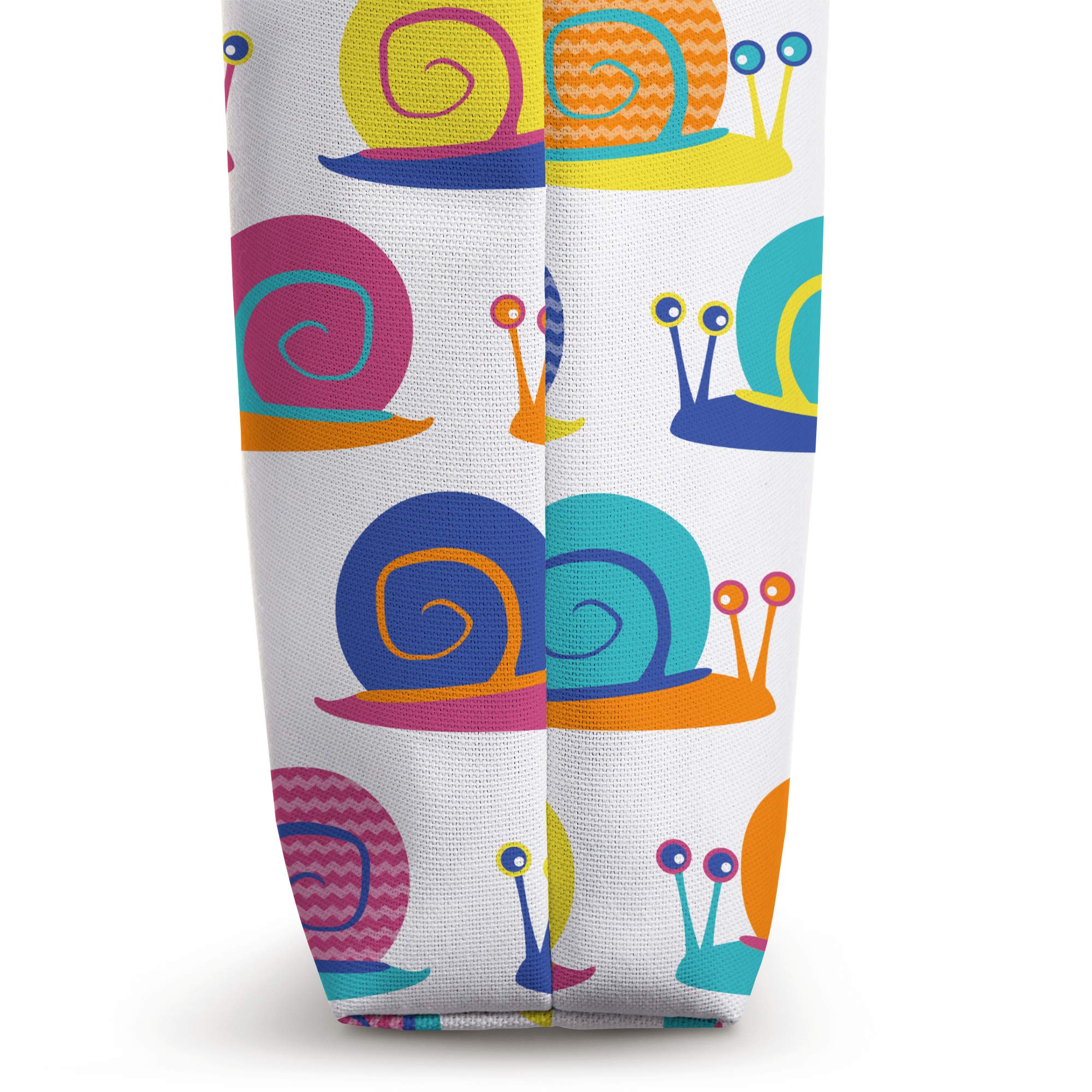 Snail Party Tote Bag - Cute Cartoon Snail Design Reusable Shopping Bag - Perfect for Groceries, Beach Trips & Eco-Friendly Shopping