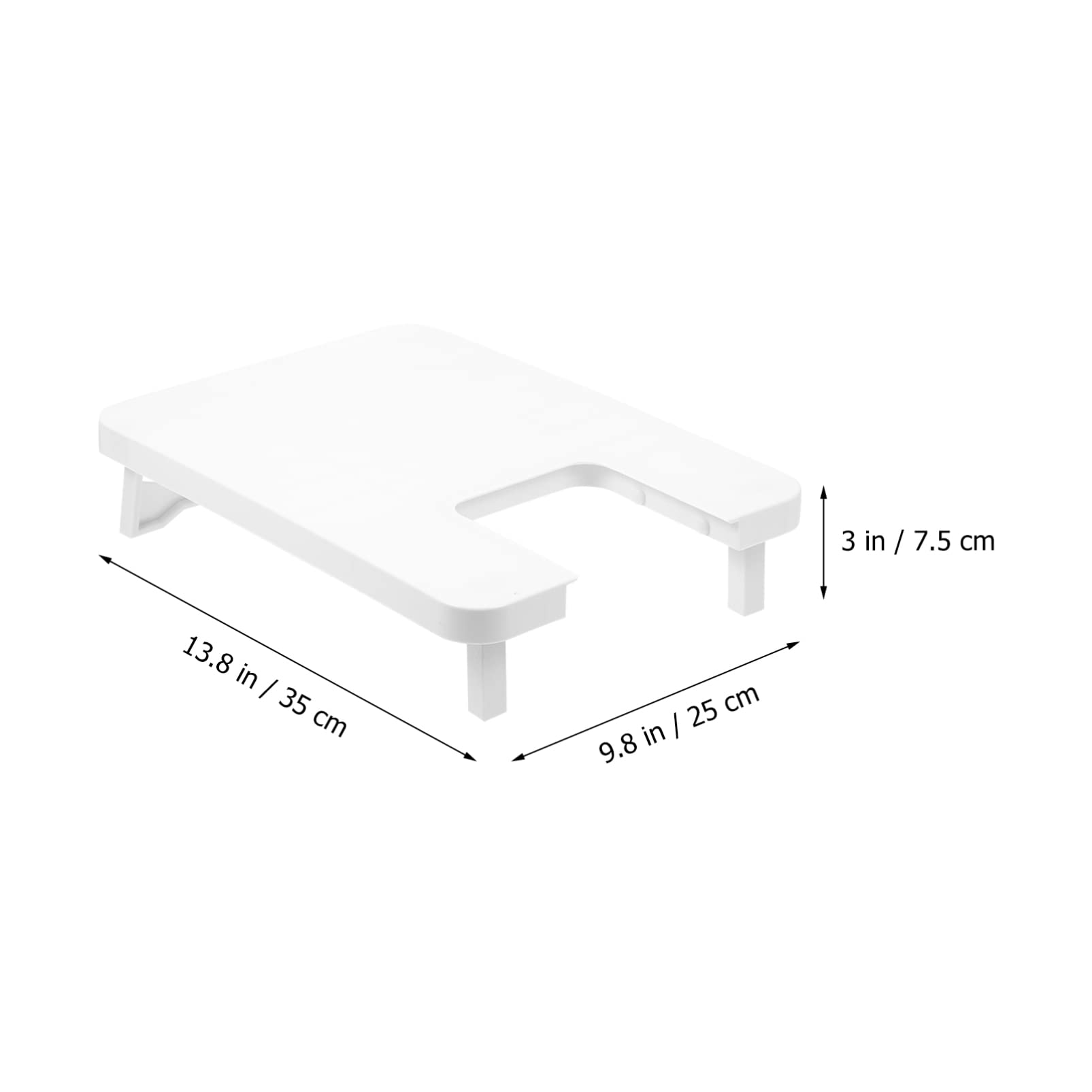 Wakauto 1pc ABS White Sewing Machine Extension Board - Expandable Sewing Development Board for Home DIY, Quilting & Crafting - Perfect for Electric Mini Sewing Tables & Stitching Machine Accessories