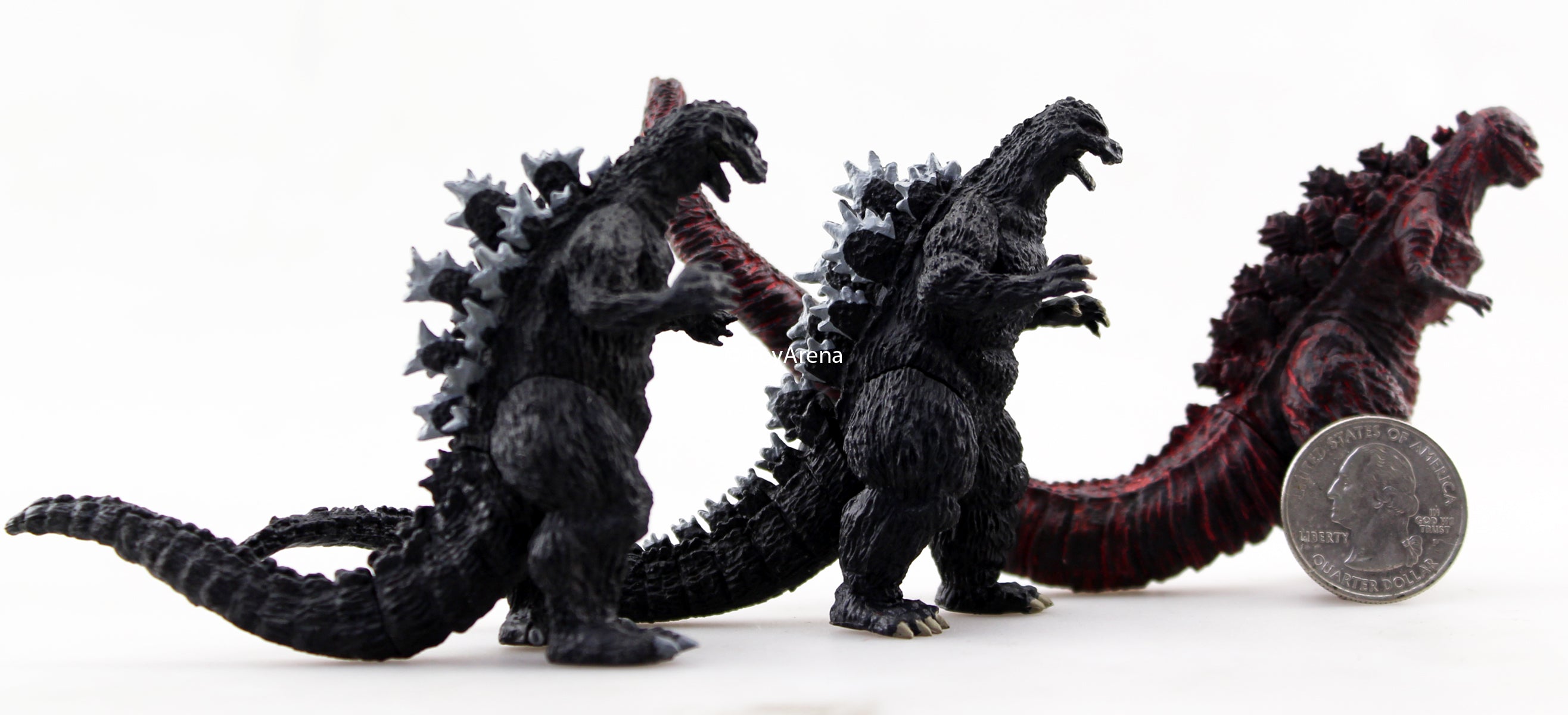 Shin Godzilla Capsule Figure Set - 3 Pack (1989, 1954, 2016 Versions) Collectible Gashapon Toys for Anime Fans & Movie Lovers - Perfect for Display, Gifts, and Godzilla Collections