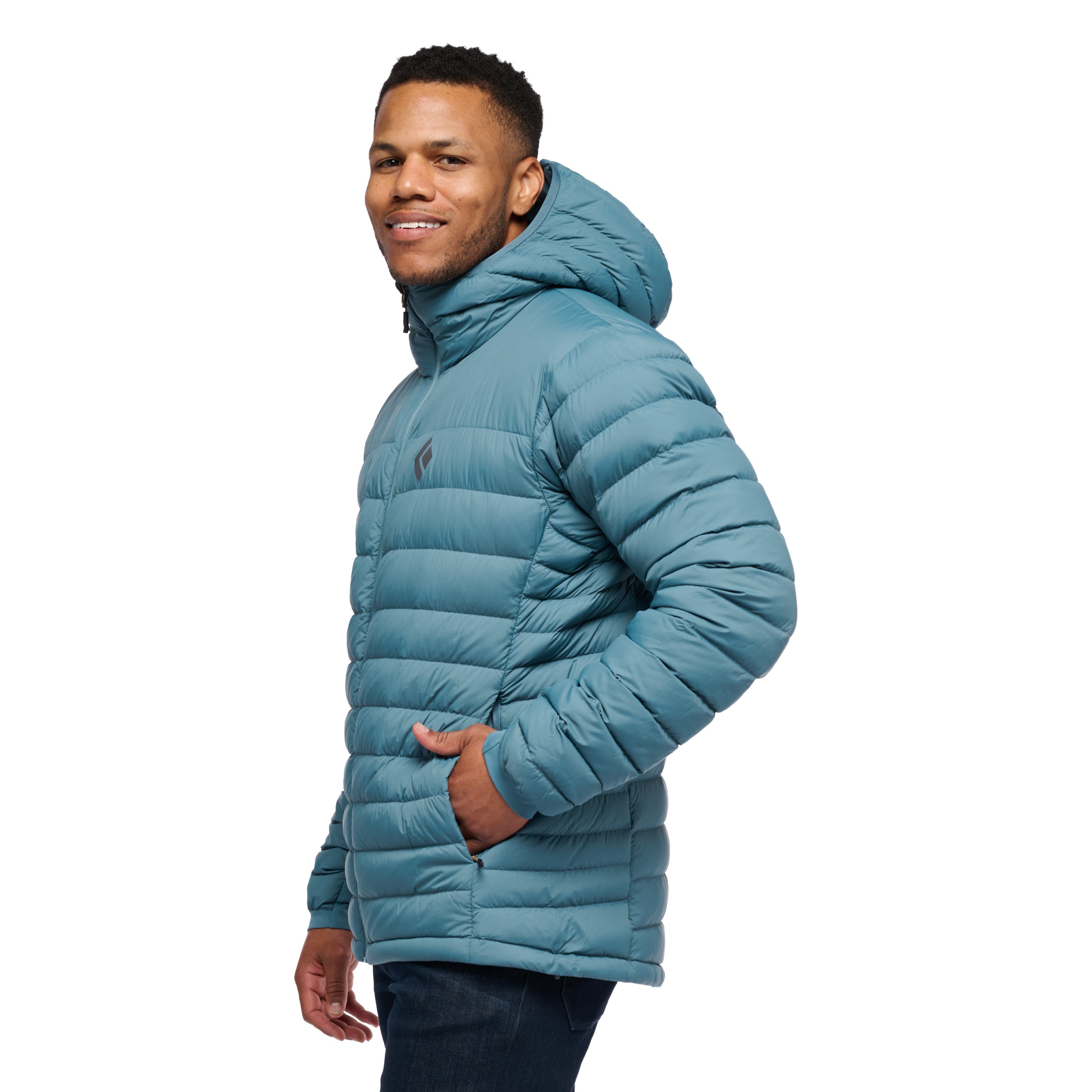 Men's Lightweight Down Hooded Jacket - Waterproof & Warm Winter Coat for Outdoor Activities, Hiking & Travel