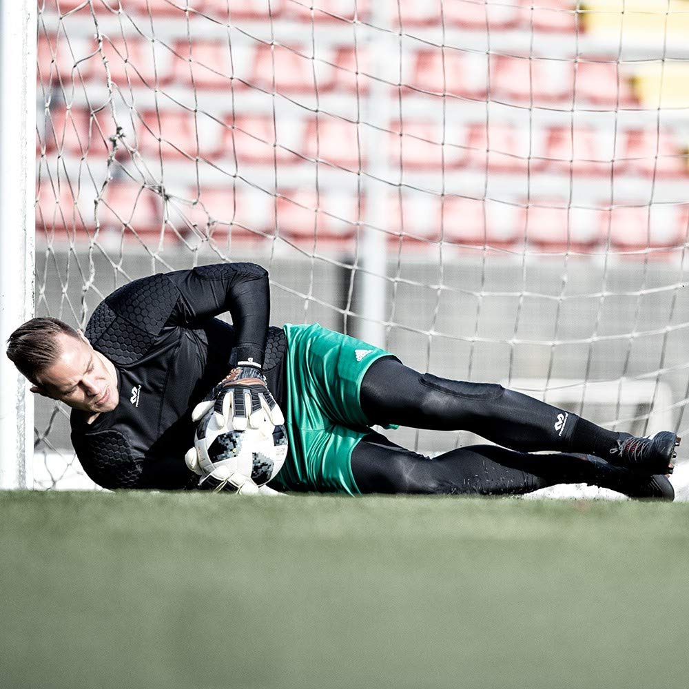 McDavid HexPad 3/4 Soccer Goalkeeper Compression Pants with Protective Padding - Ideal for Training, Matches & Goalkeeping Performance