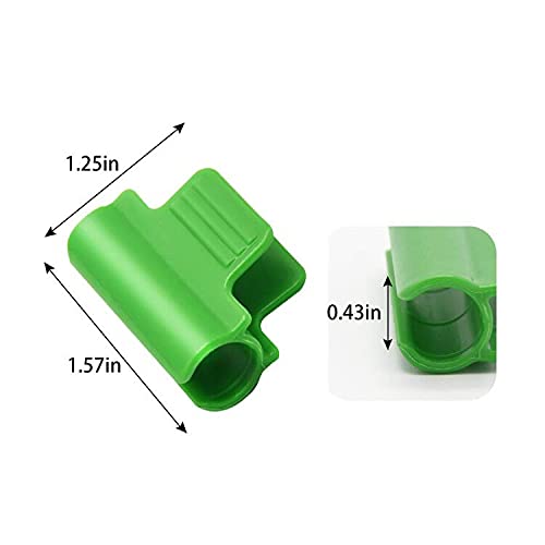 50PCS Greenhouse Clips - 0.43 Inch Plastic Film Clamps for Greenhouse, Shade Net & Row Cover Tunnel | Garden Hoop Clips for Plant Support & Season Extension | Perfect for DIY Greenhouse, Garden Stakes & Plant Protection